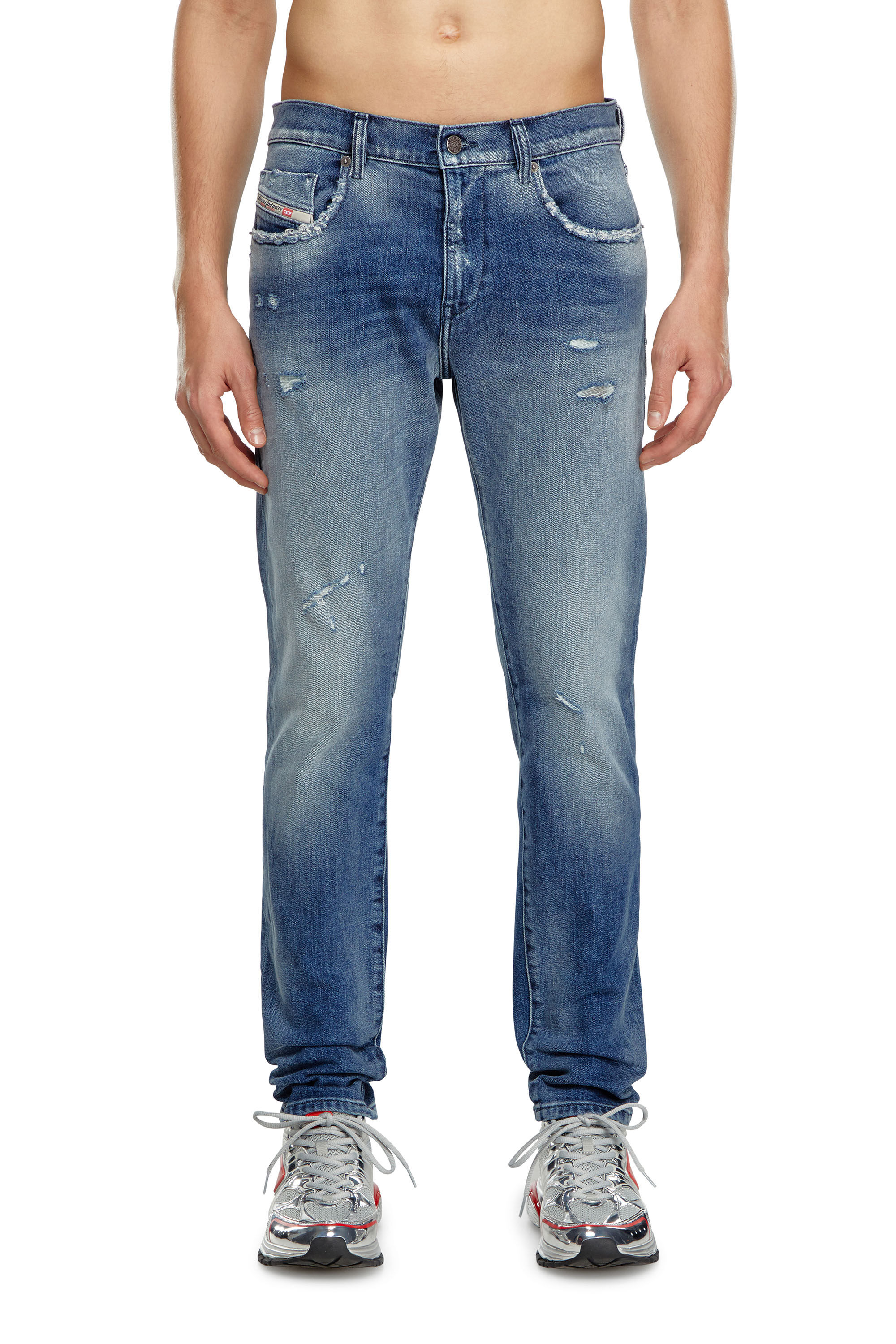 Diesel - Herren Slim Jeans 2019 D-Strukt 09J61, Mittelblau - Image 3