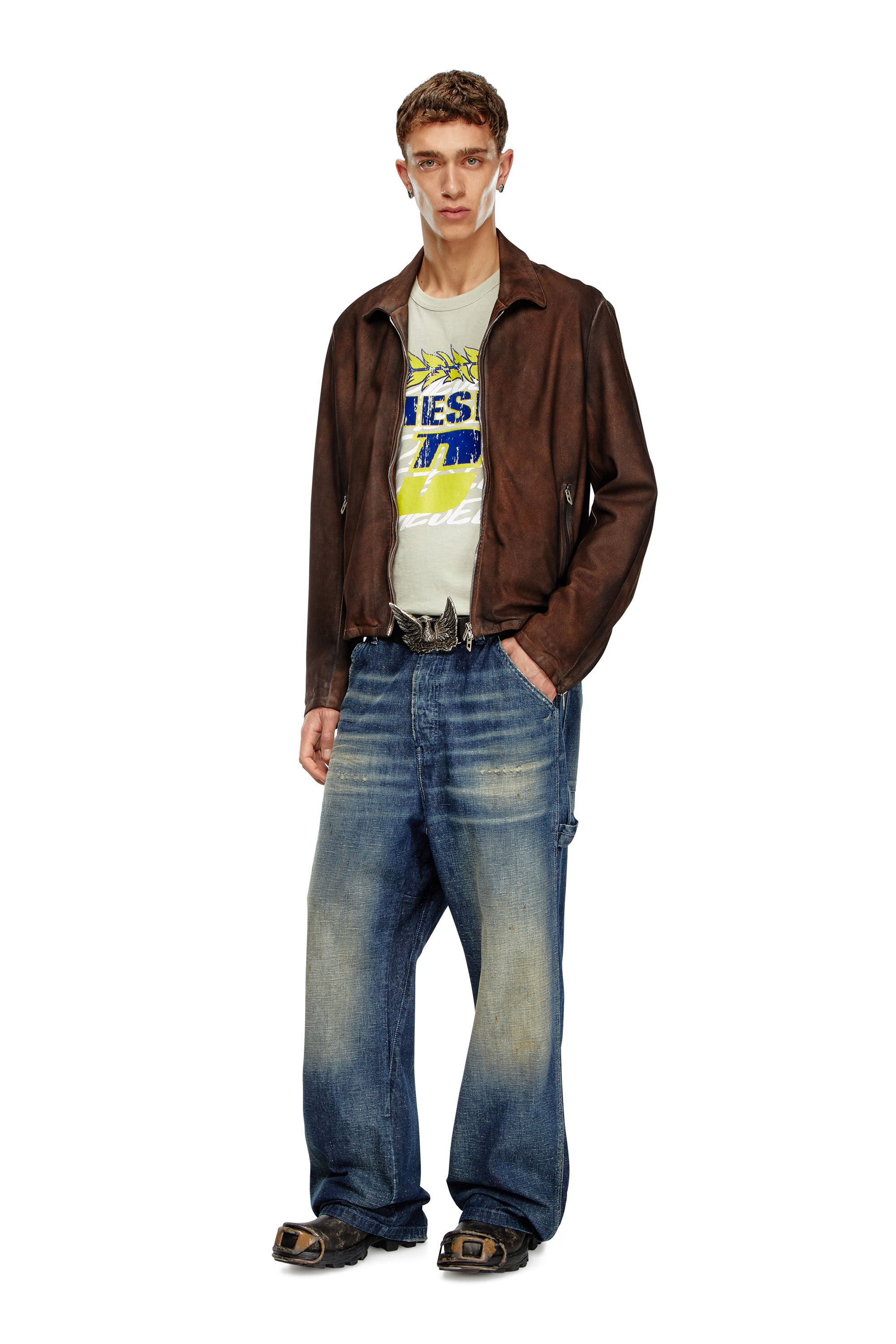 Diesel - Herren Straight Jeans D-Livery 09J91, Dunkelblau - Image 1