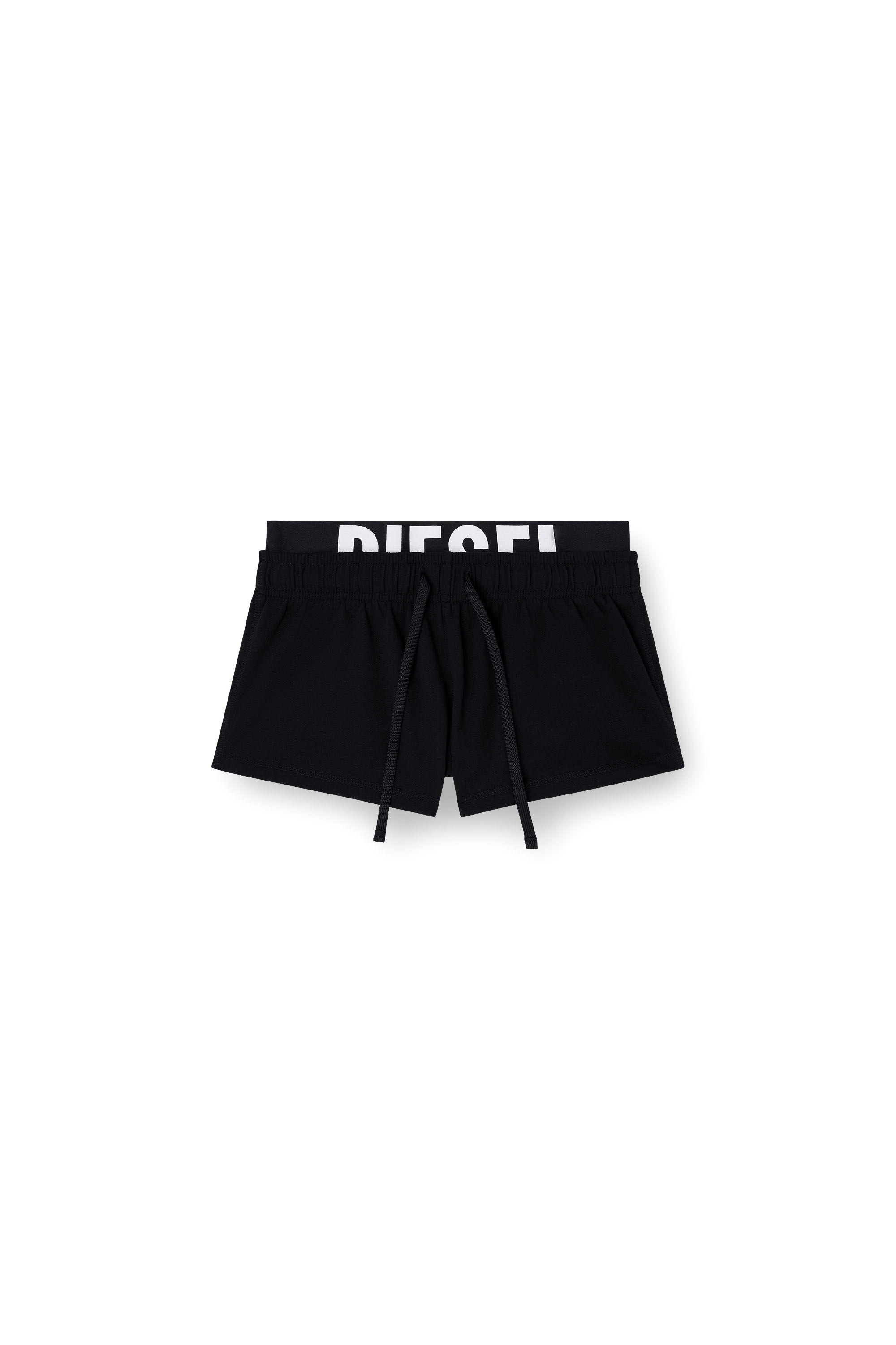 Diesel - MIRANDA-D-POP, Damen Kurze Hose aus Baumwollfrottee mit Diesel-Logo in Schwarz - 2