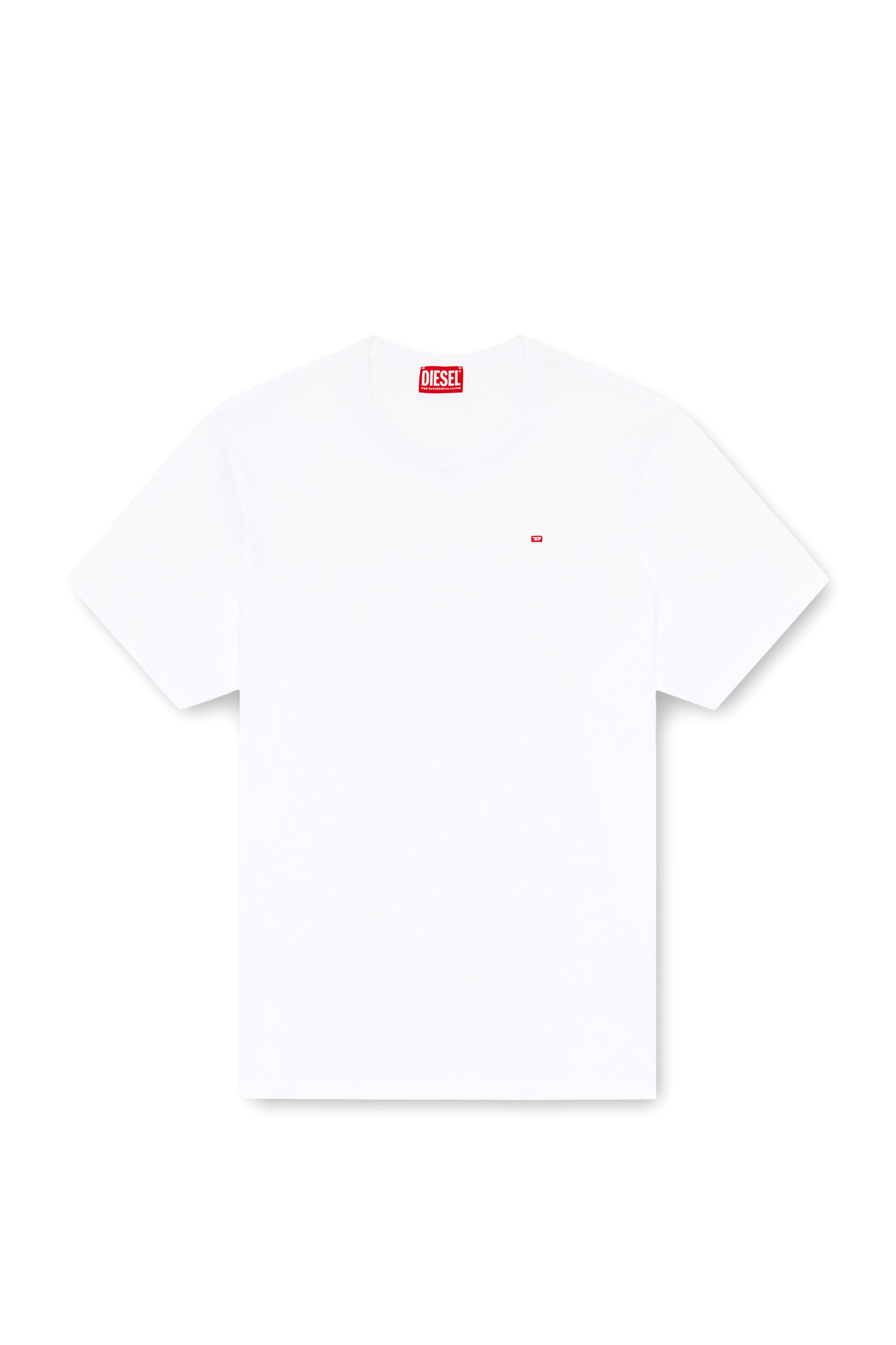 Diesel - T-ADJUST-MICRODIV, Unisex T-Shirt mit gesticktem Mikro-Logo in Wei&szlig; - 2