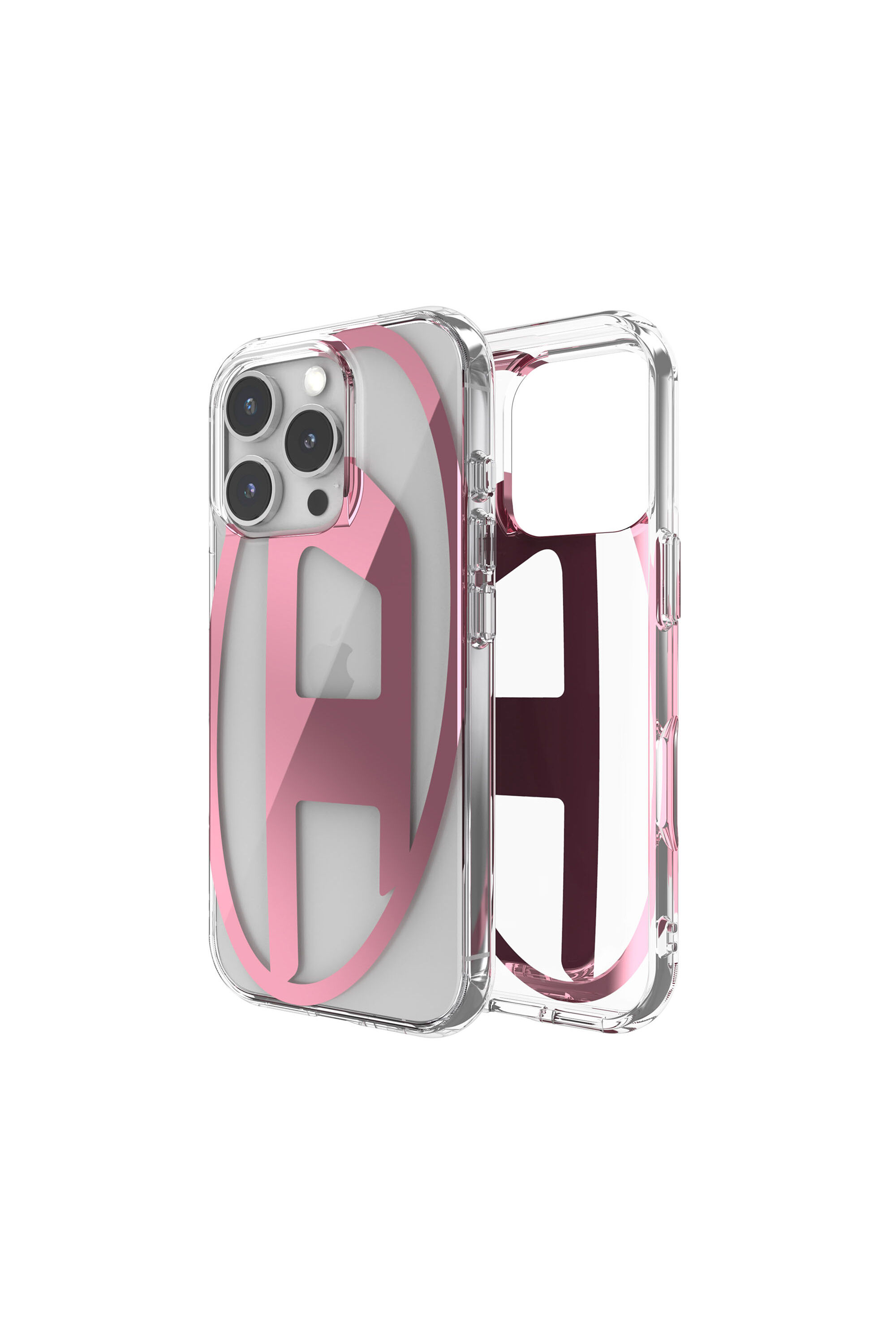 Diesel - 60144 AOP CASE, Unisex Oval D Mirror Case for iP 16 Pro in Rosa - 1