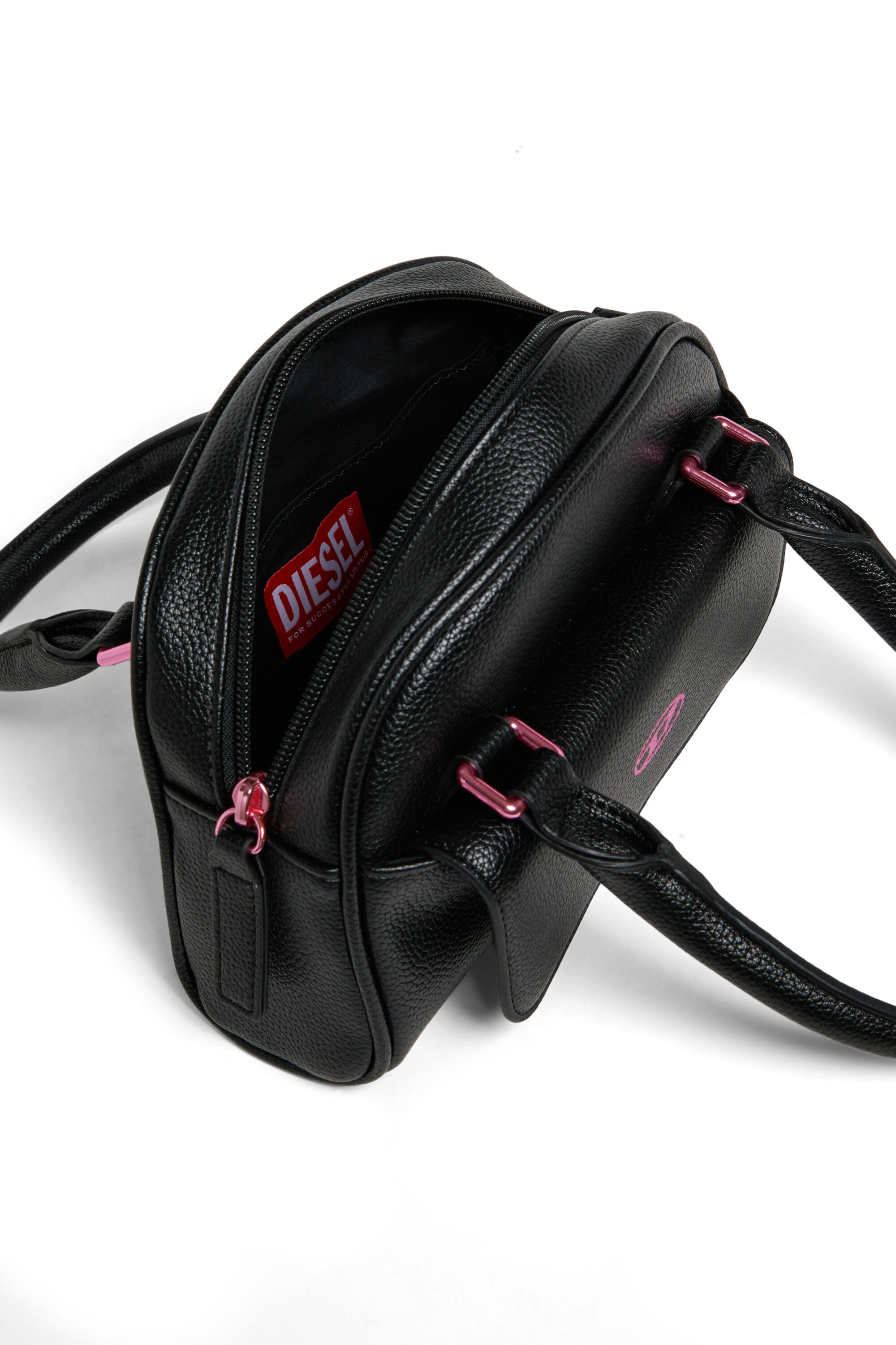 Diesel - WREDY, Damen WREDY - Tasche aus genarbtem beschichtetem Gewebe in Schwarz - 4
