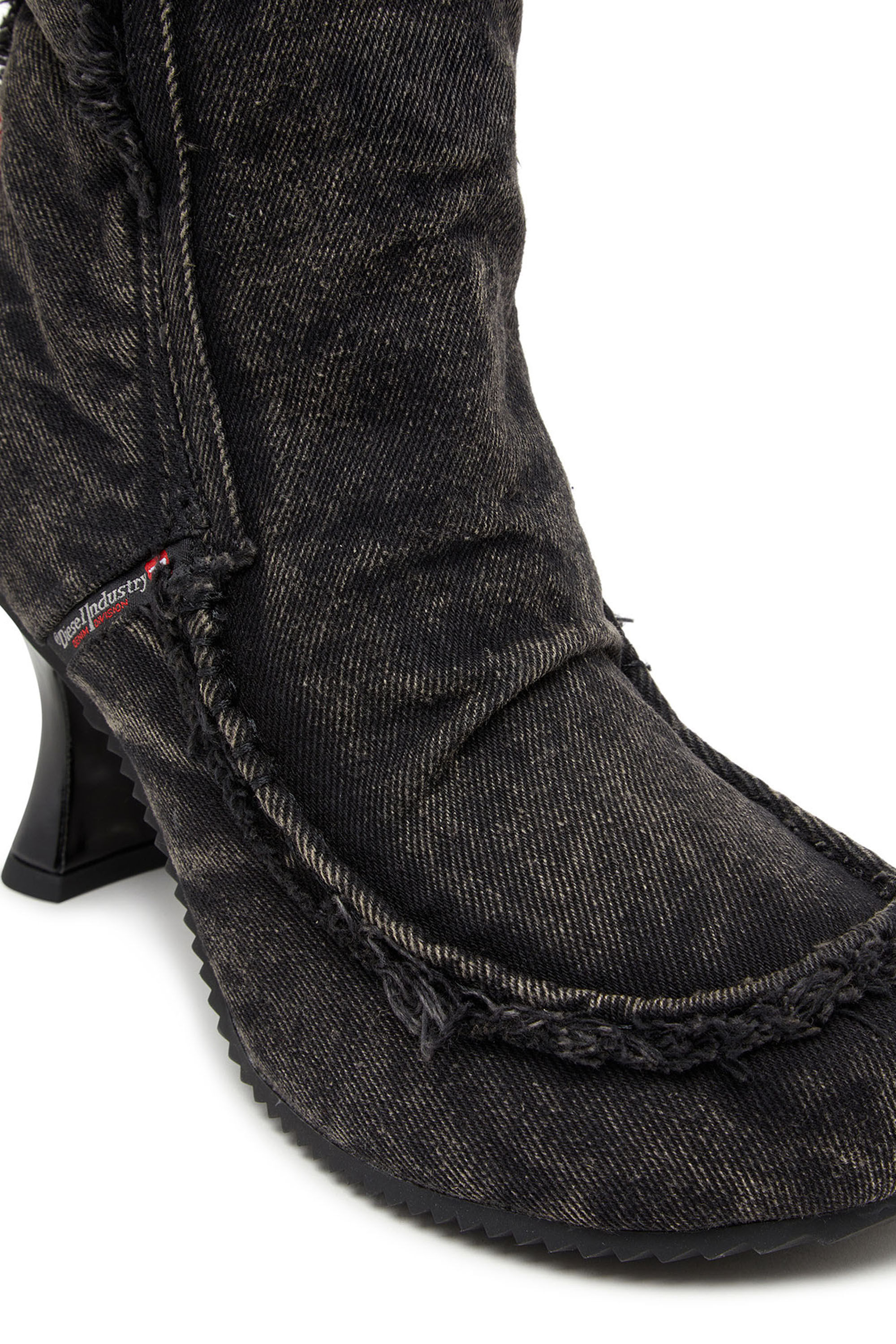 Diesel - D-WOODSTOCK HEEL AB, Damen D-Woodstock - Stiefel aus Denim mit Absatz in Schwarz - 6