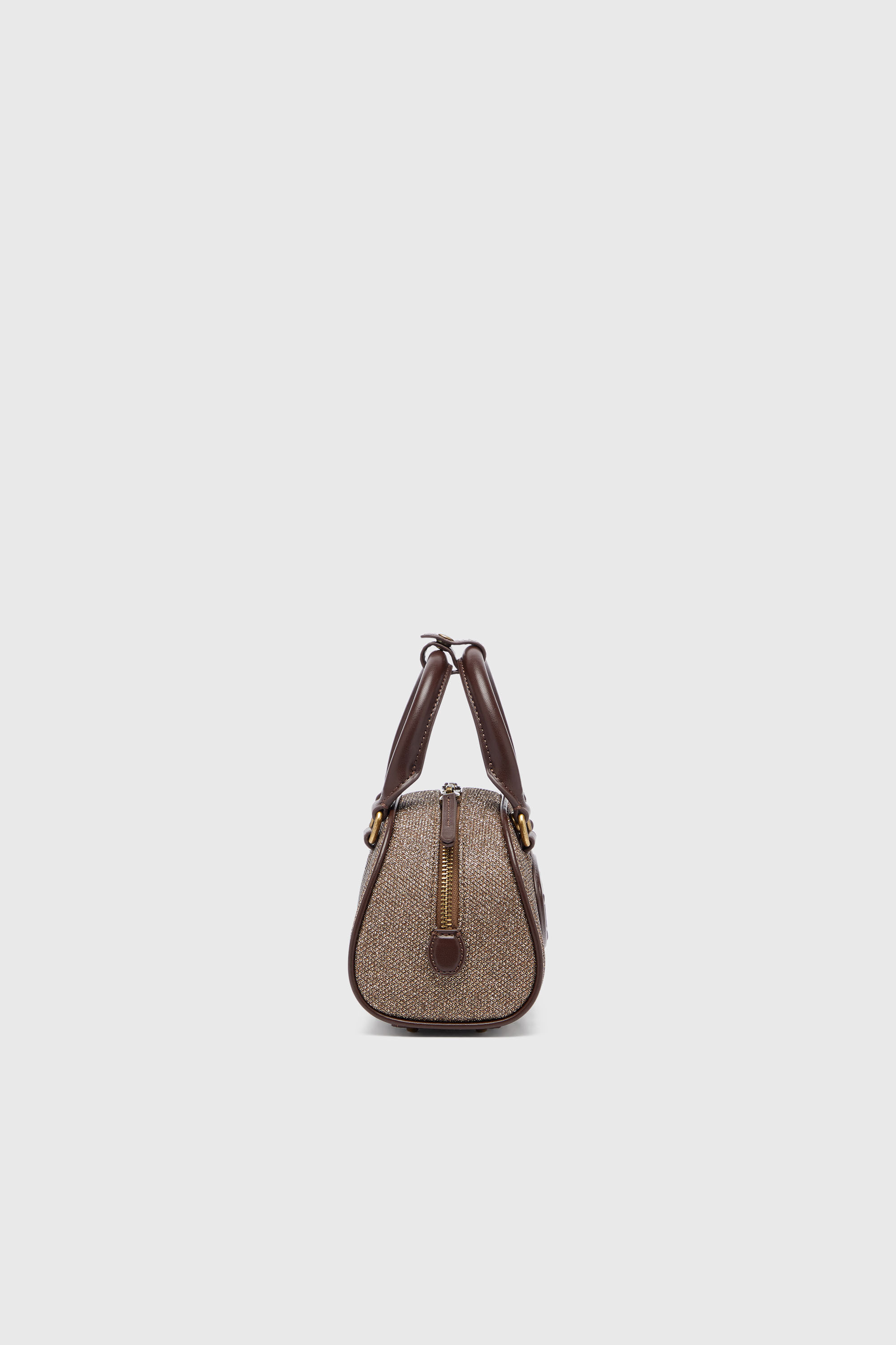 Diesel - 1DR DOME CROSSBODY, Damen 1DR Dome - Kleine Bowlingtasche aus Lurexstoff in Braun - 4