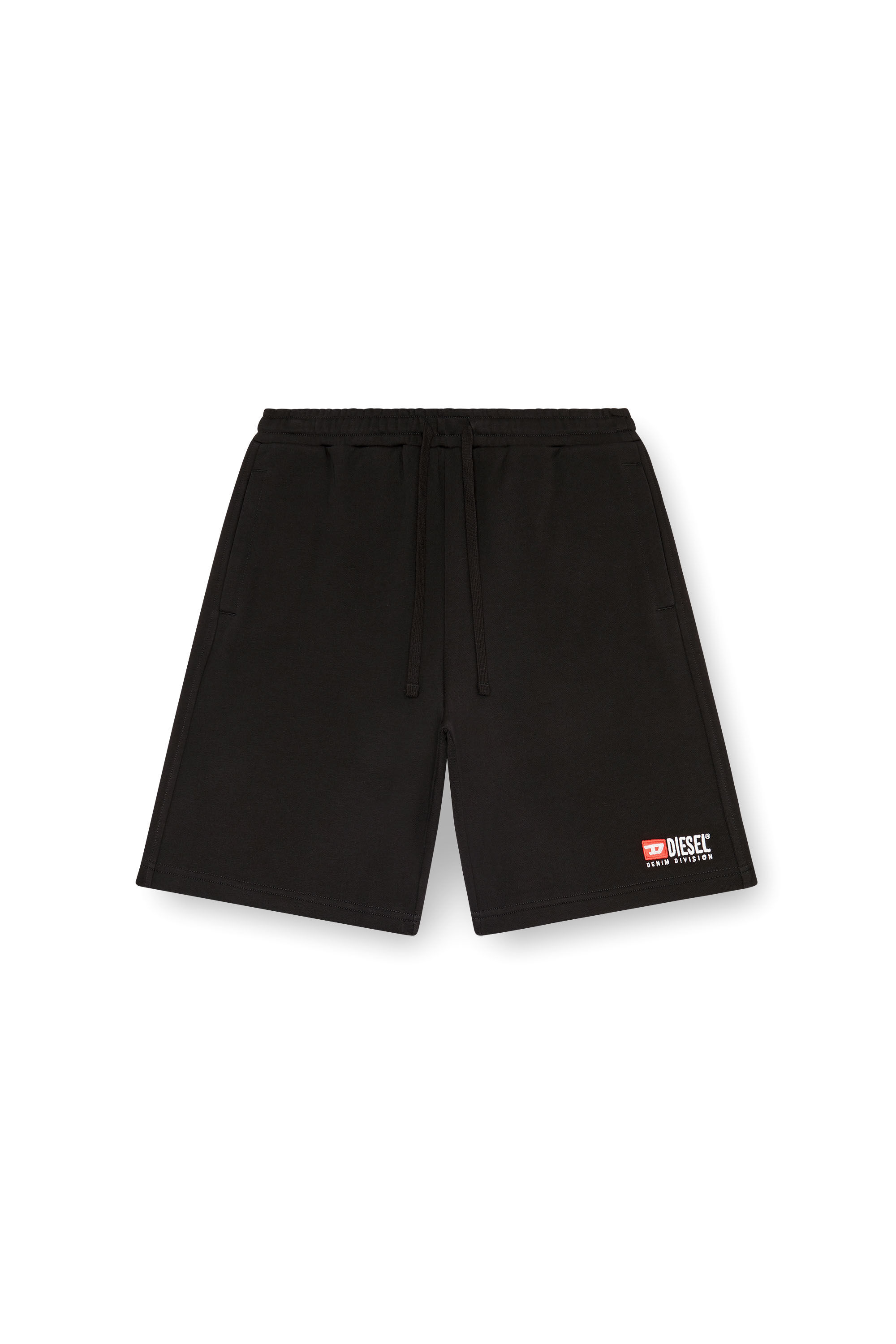 Diesel - P-CROWN-DIV, Man Sweat shorts with embroidered logo in Black - Image 2
