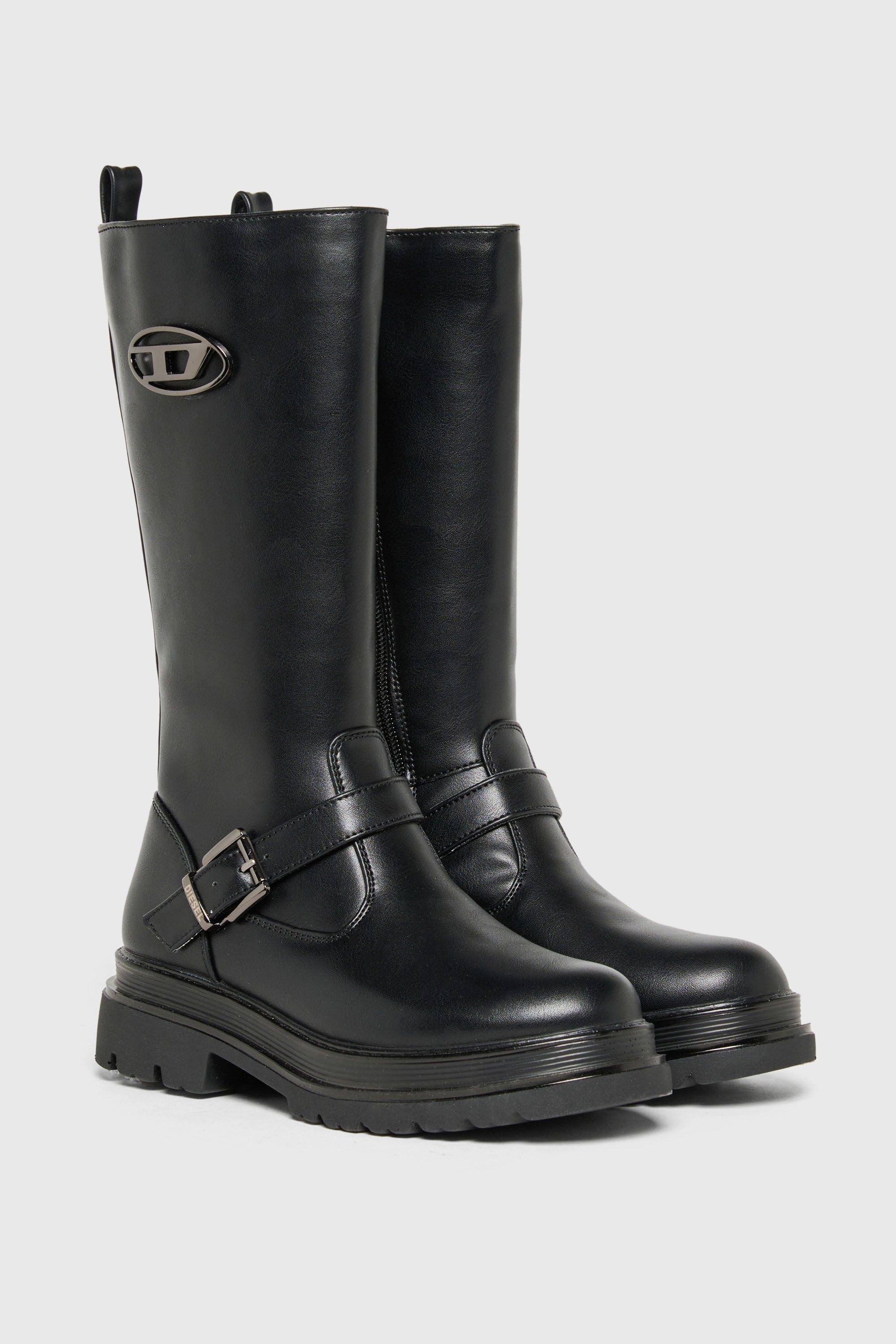 Diesel - D-KRILTY, Unisex D-Krilty - Hohe Stiefel mit Schnallendetail in Schwarz - 2