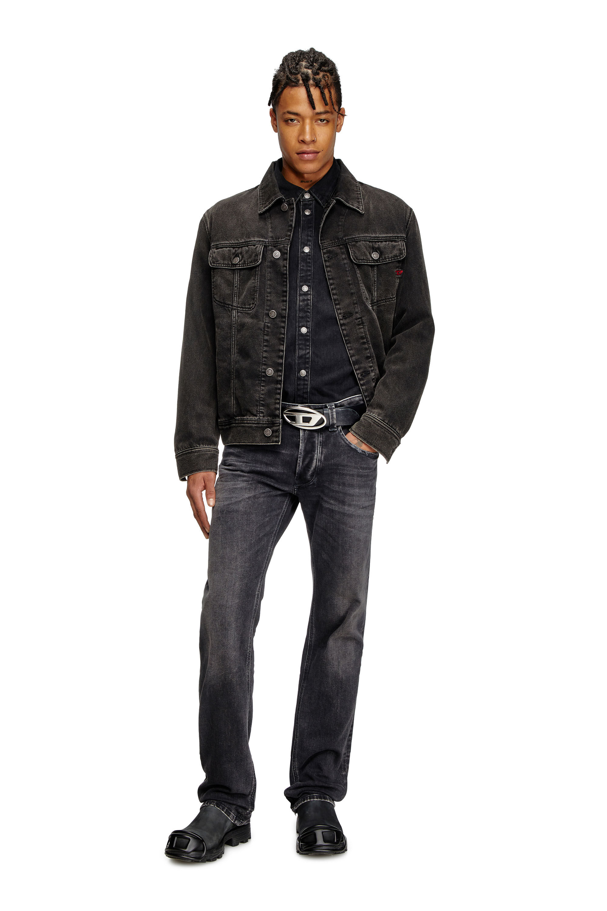 Diesel - Herren Regular Jeans 1985 Larkee 09K51, Schwarz/Dunkelgrau - 1