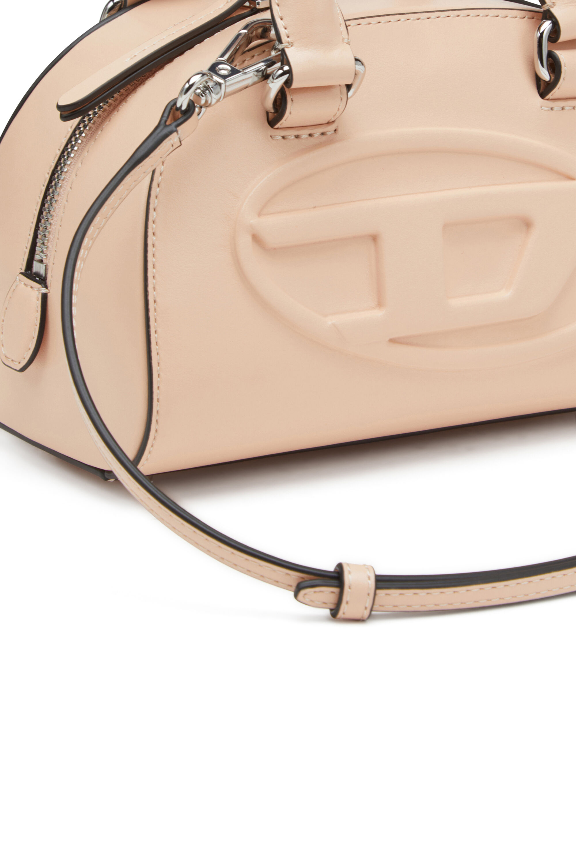 Diesel - 1DR DOME CROSSBODY, Damen Mini-Bowling-Tasche aus Leder in Rosa - 2