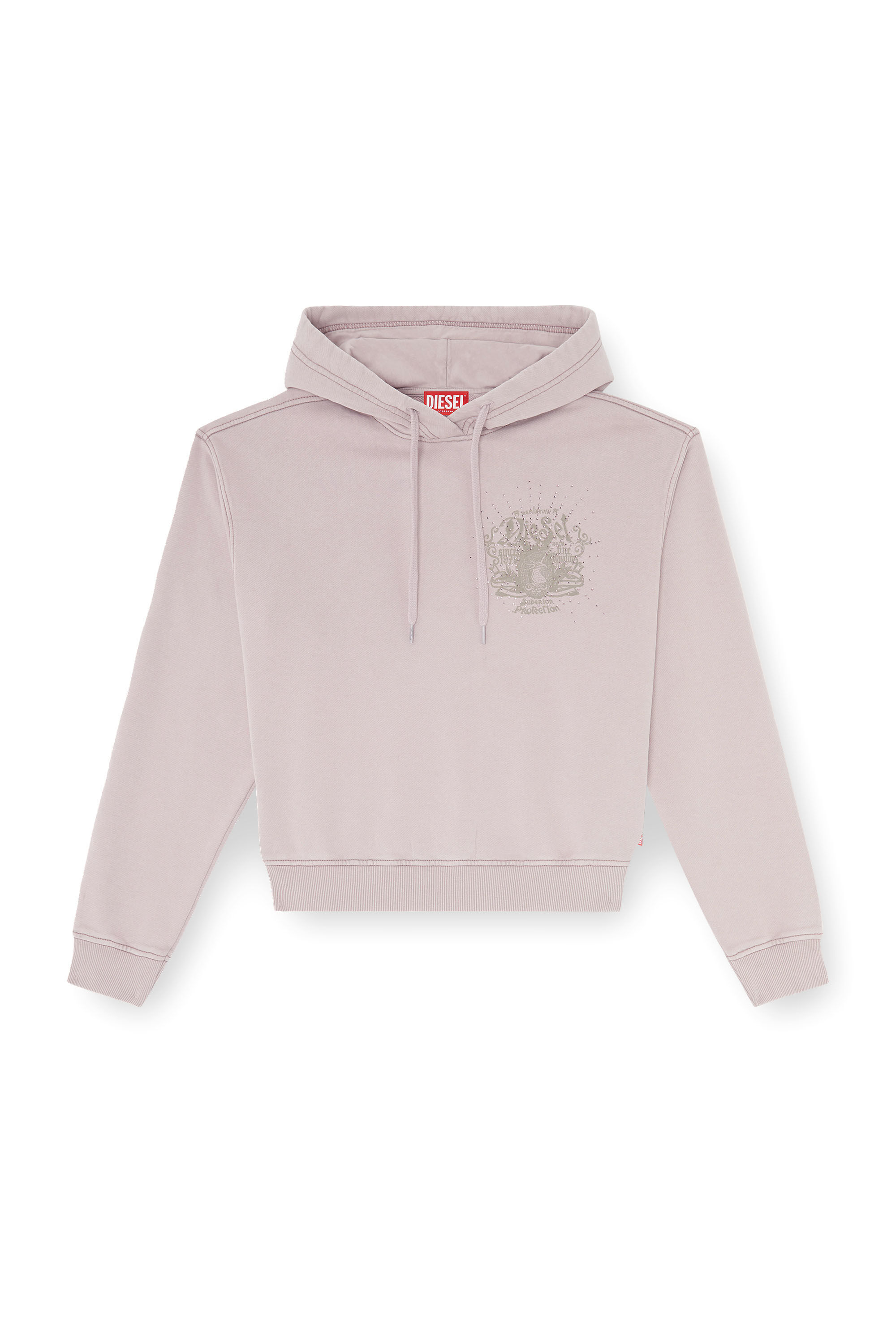 Diesel - F-PHOENY, Damen Hoodie mit Prints und Strasssteinen in null - 2
