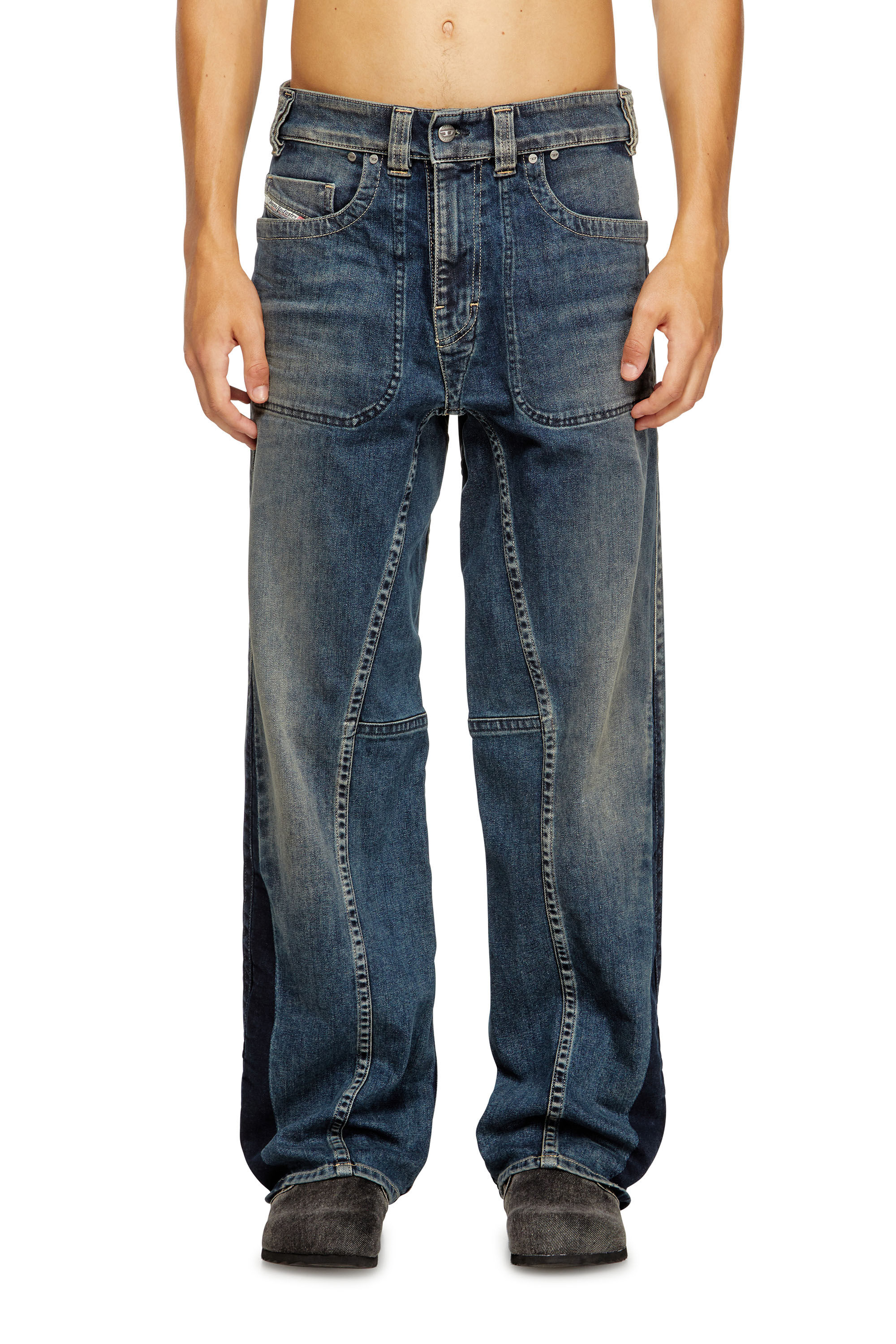 Diesel - Herren Relaxed Jeans 2001 D-Macro 09J06, Mittelblau - 3