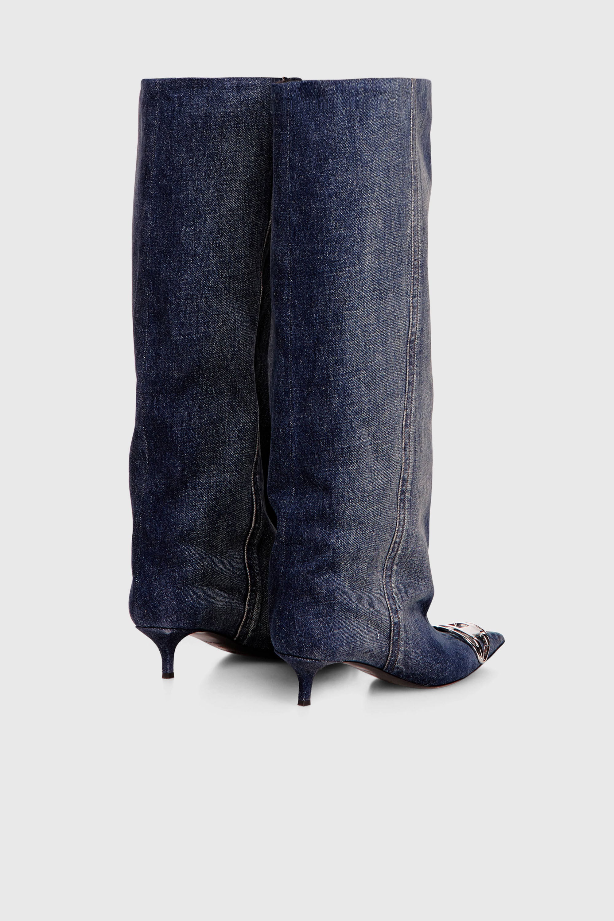 Diesel - D-VENUS KB SLOUCHY, Damen D-Venus-Slouchy kniehoher Stiefel in Denim in Dunkelblau - 3