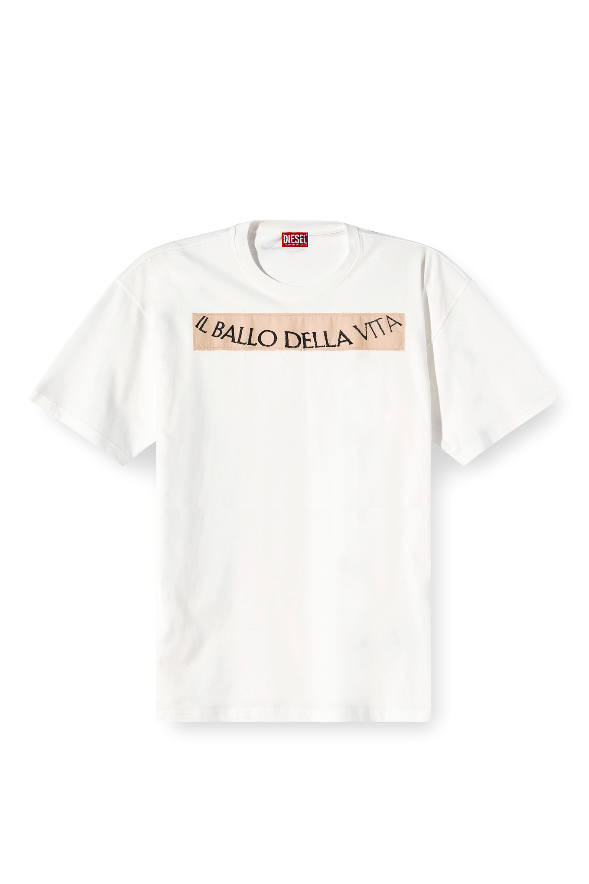 Diesel - T-BOXT-BALLO-DD, Unisex T-Shirt mit Tattoo-Patches in Weiß - 2