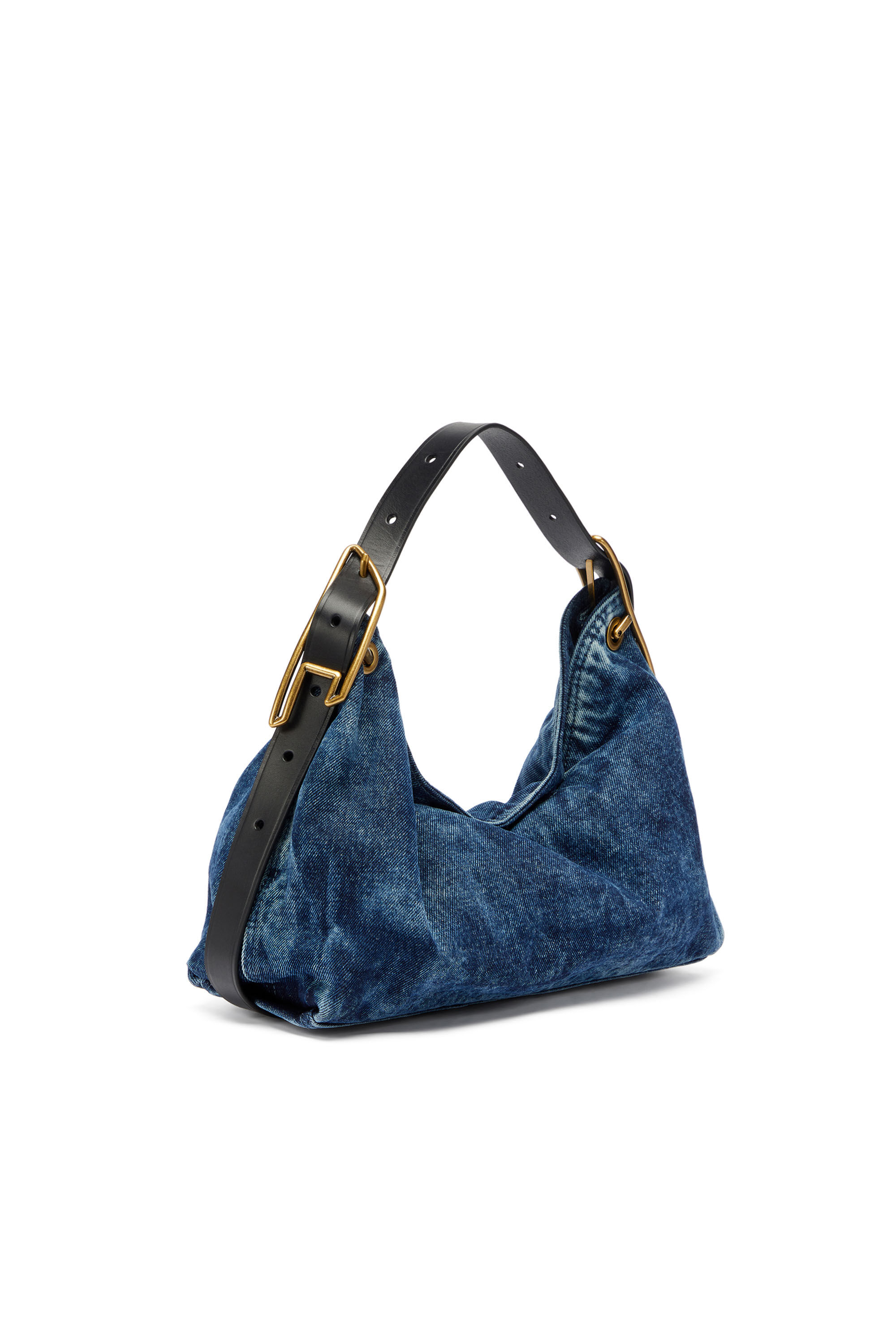 Diesel - D-LINE SHOULDER, Damen D-Line-Denim Schultertasche in Mittelblau - 7
