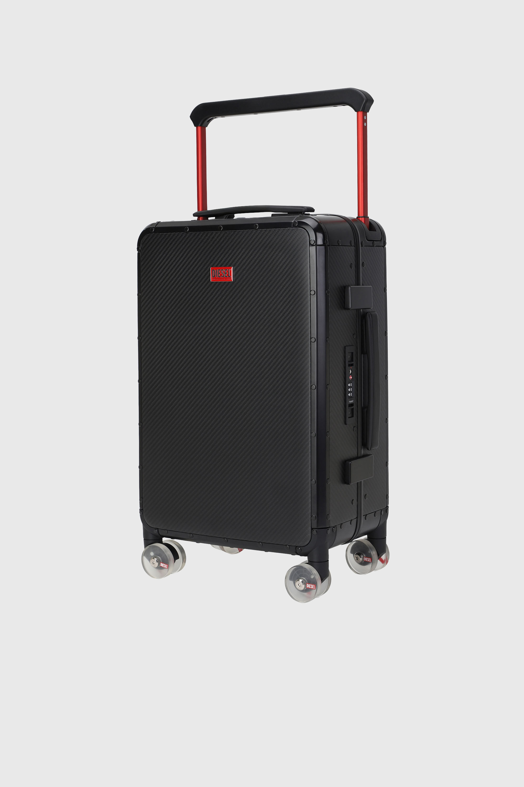 Diesel - DSL CARBON FIBER TROLLEY-BLACK- DSL001, Unisex Koffer aus Kohlefaser Gr&ouml;&szlig;e S in Schwarz - 5