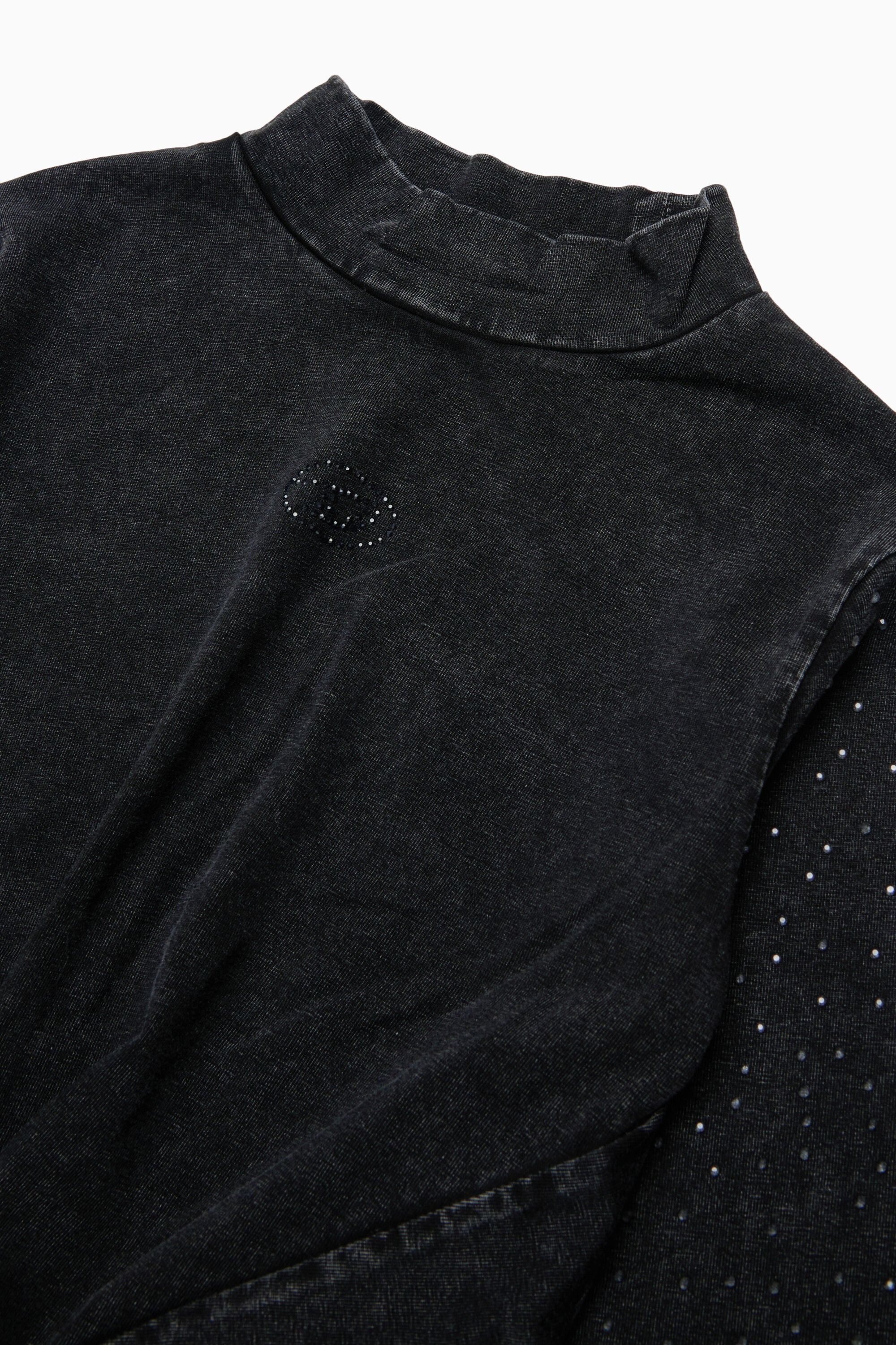 Diesel - TKNOT, Woman's Twist-hem top with rhinestones in Black - 3