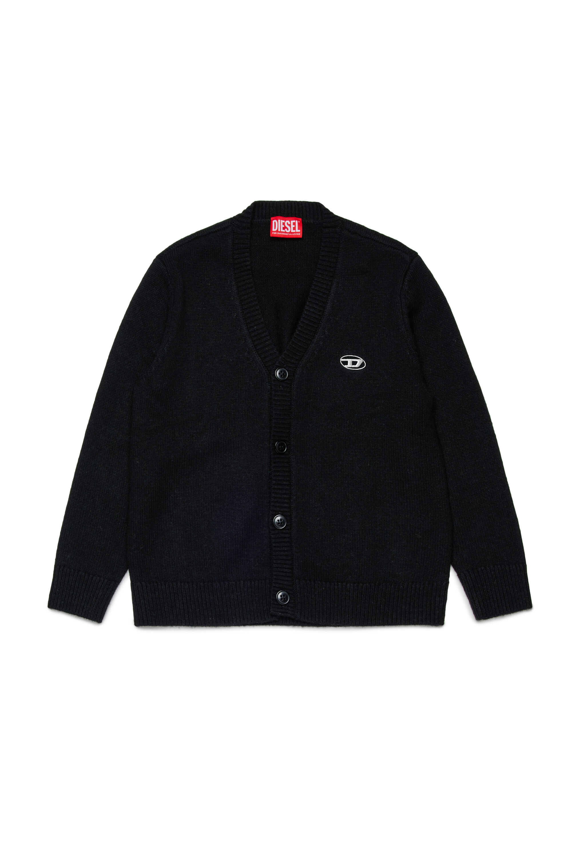 Diesel - KRAMCARDIGAN, Herren Cardigan aus Wolle in Schwarz - 1