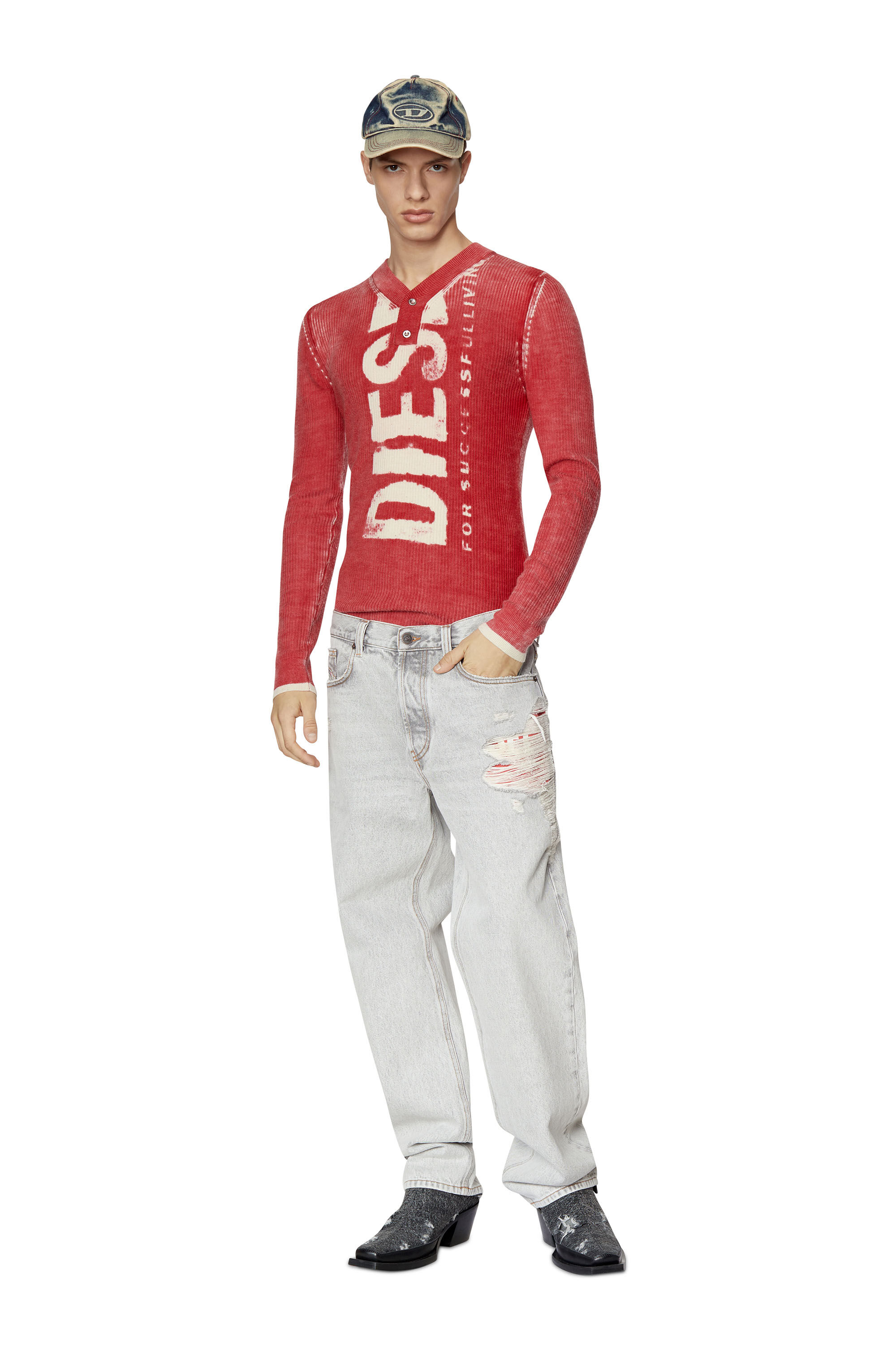 Diesel - 2010 D-Macs 007D9 Straight Jeans, Hellgrau - Image 1