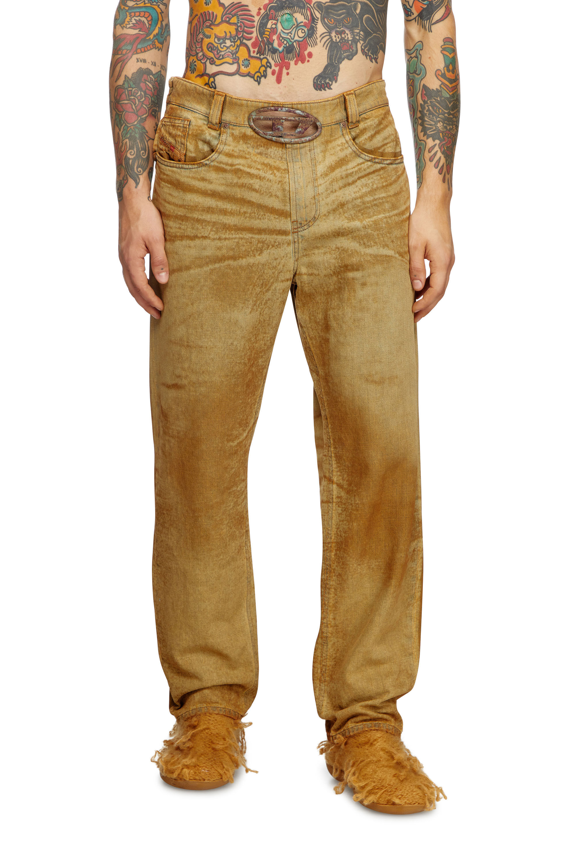 Diesel - Herren Straight Jeans 2010 D-Macs 0AJET, Hellbraun - Image 3