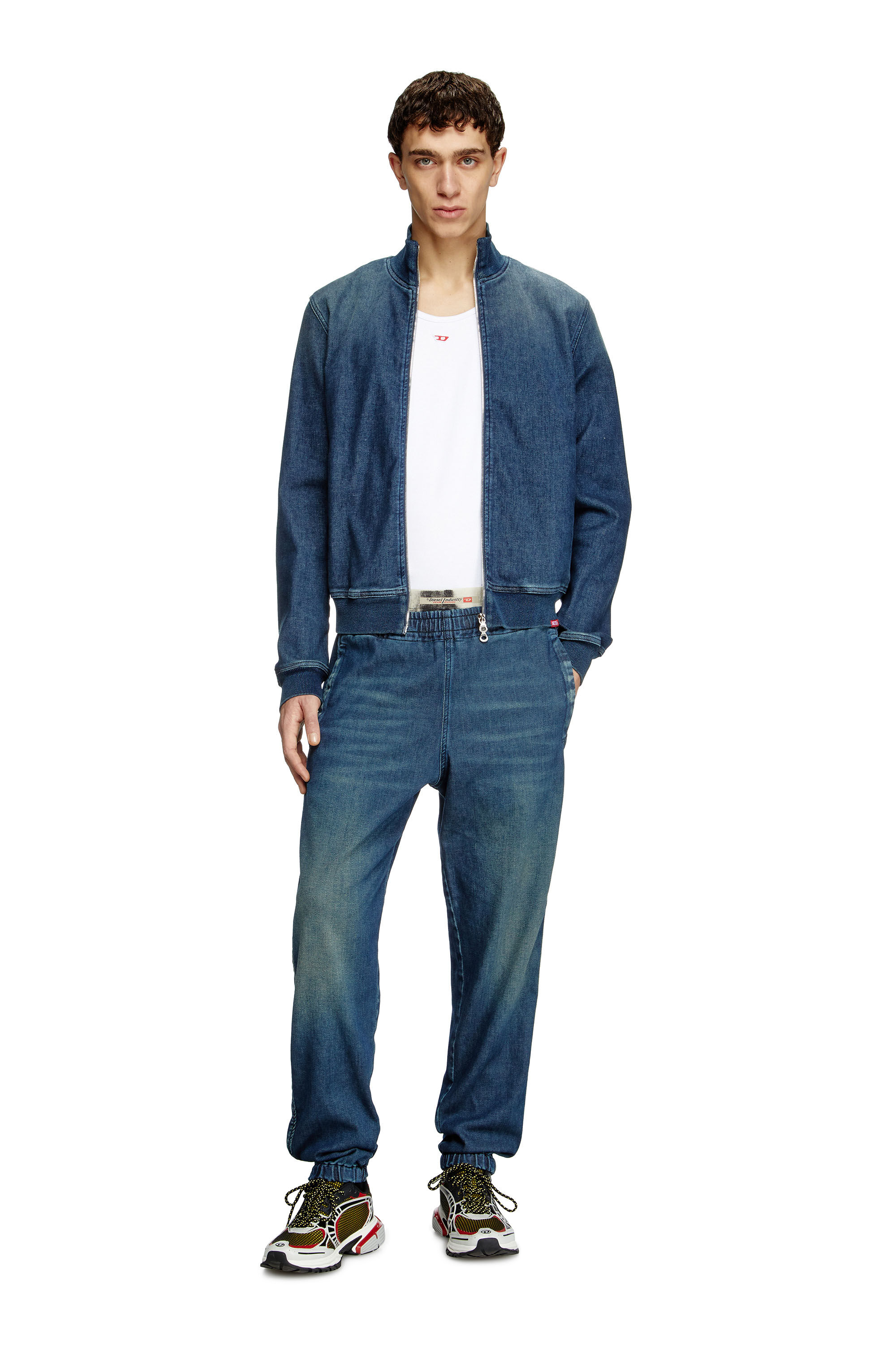 Diesel - Unisex Slim D-Labb Track denim 09L75, Mittelblau - 1