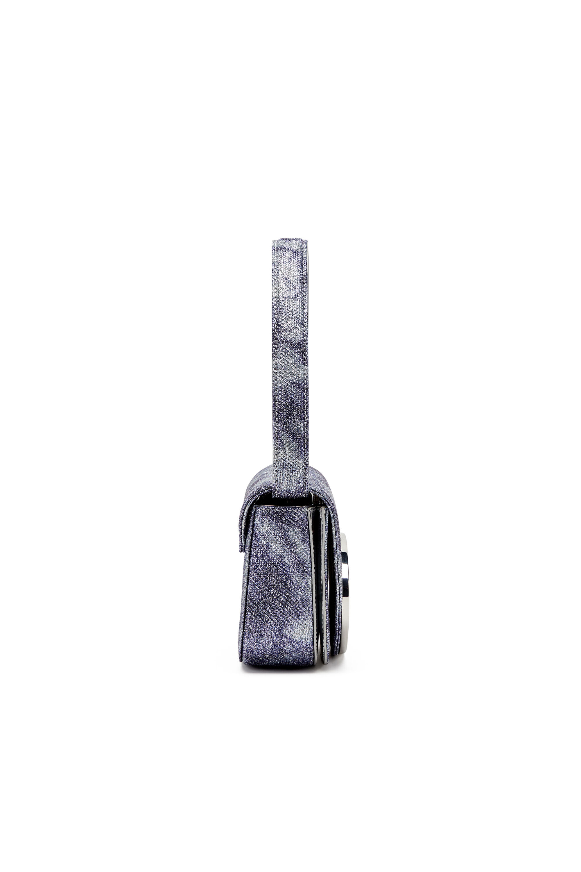 Diesel - 1DR, Damen 1DR-Ikonische Schultertasche aus schimmerndem Stoff in Blau - 4