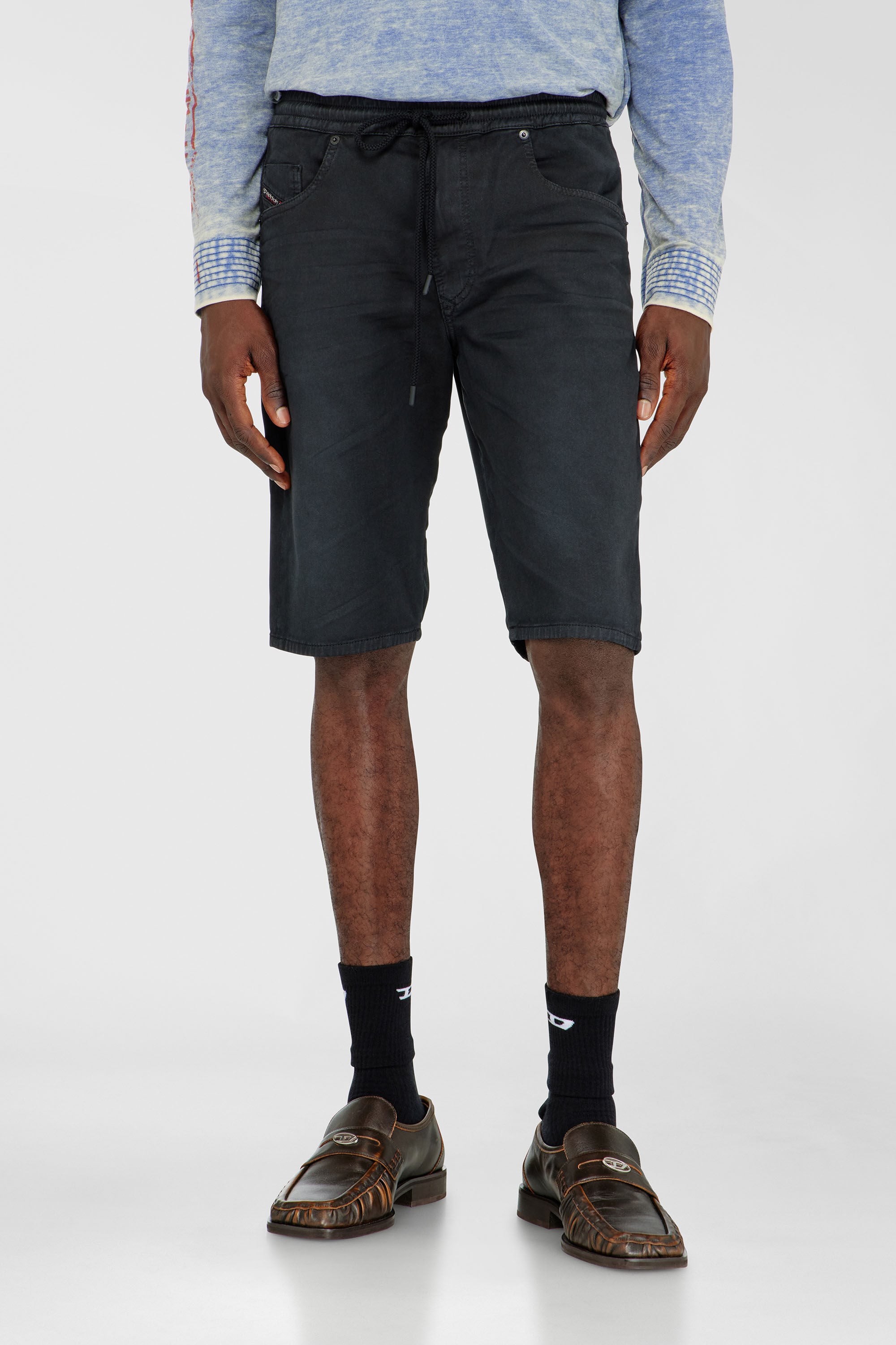 Diesel - 2033 D-KROOLEY-SHORT JOGG, Herren Chinoshorts aus JoggJeans in Schwarz - 3