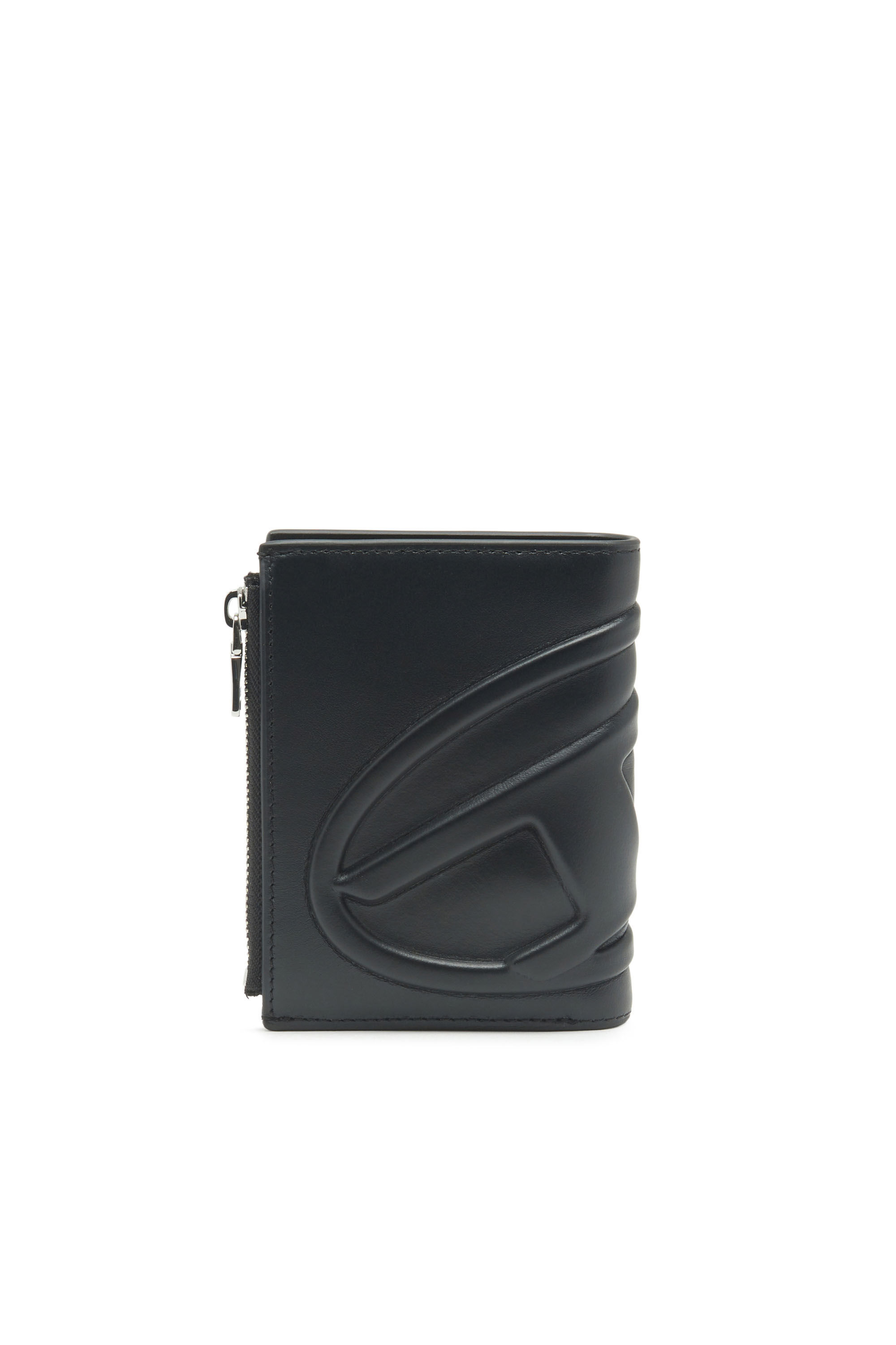 Diesel - BI-FOLD ZIP, Unisex Kleines Portemonnaie aus Leder mit Logo-Prägung in Schwarz - 2