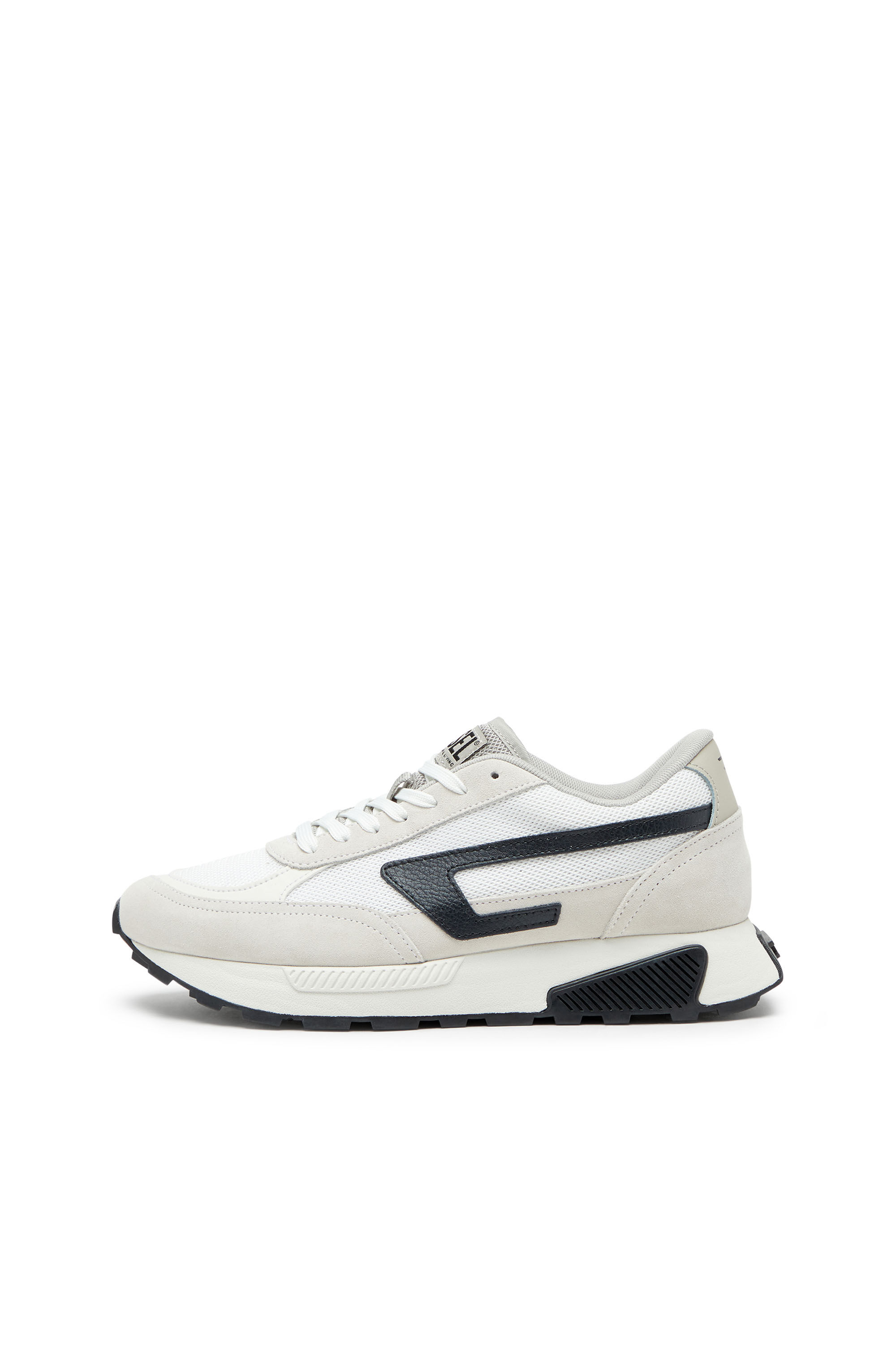 Diesel - S-TYCHE D, Herren S-Tyche D-Low Top-Sneakers aus Mesh, Wildleder und Leder in Weiss/Schwarz - 7