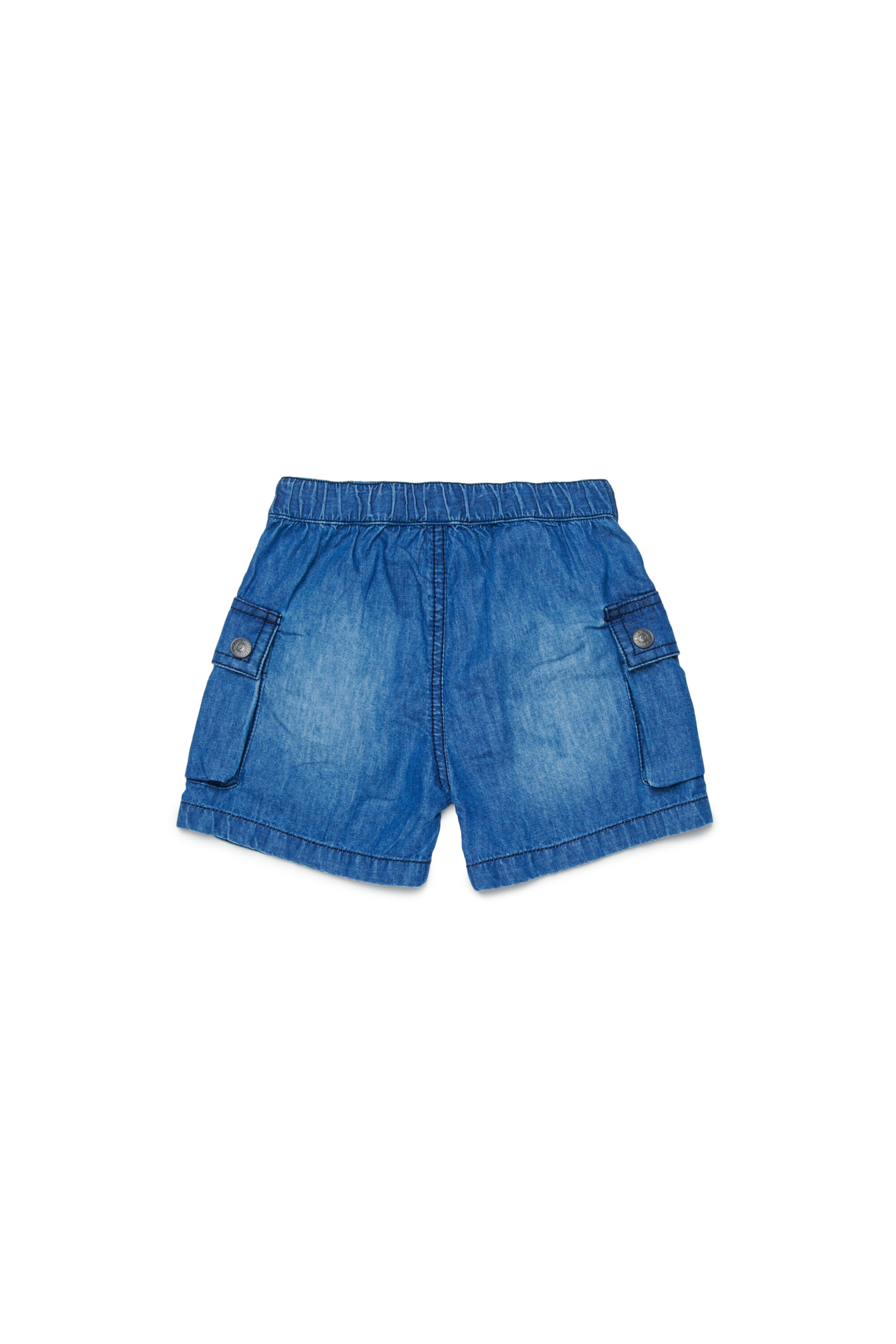 Diesel - PILYDSHORTB, Herren Denim-Shorts mit Cargotaschen in Mittelblau - 2