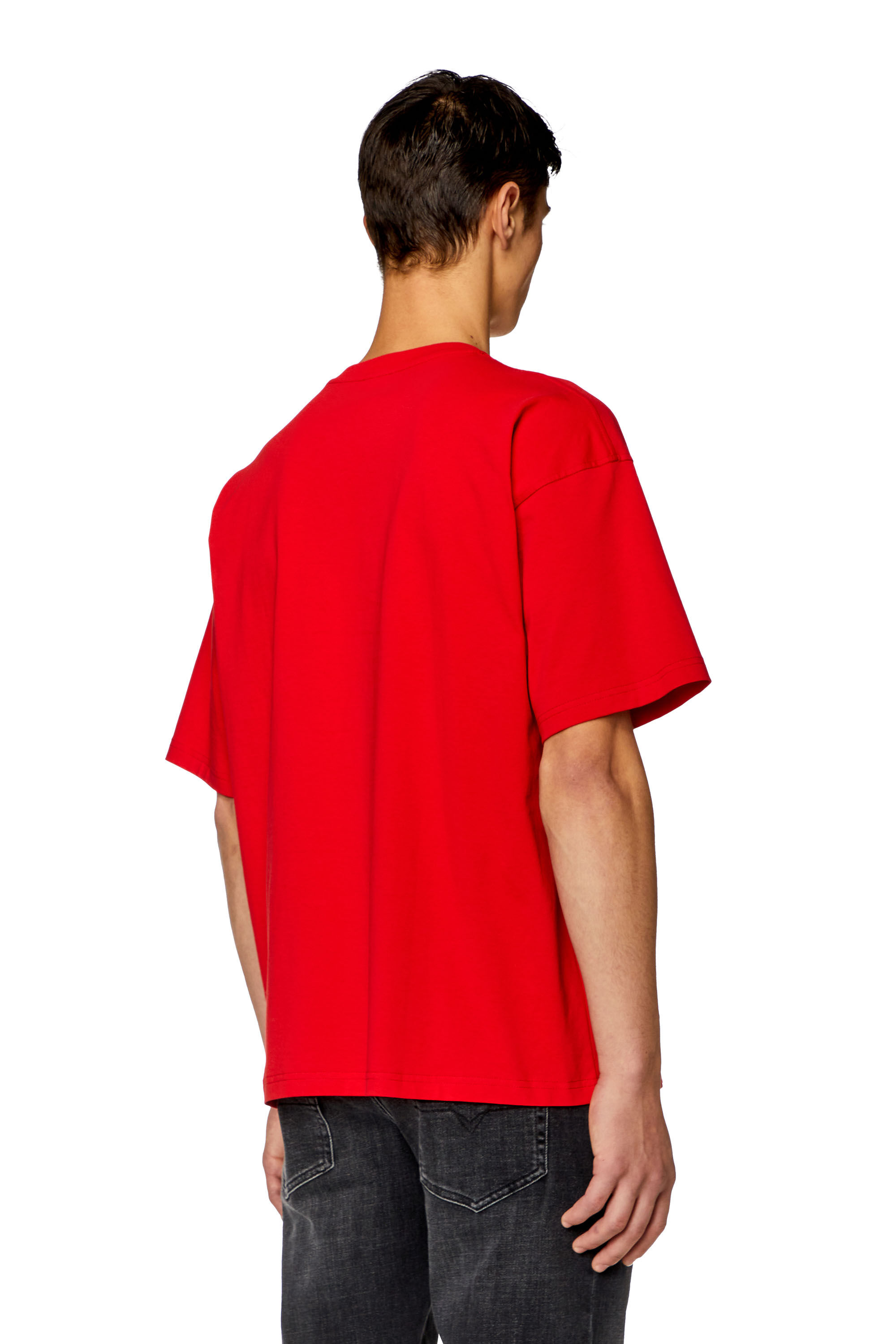 Diesel - T-BOXT, Herren T-Shirt mit mehrlagigen Logos in Rot - 3