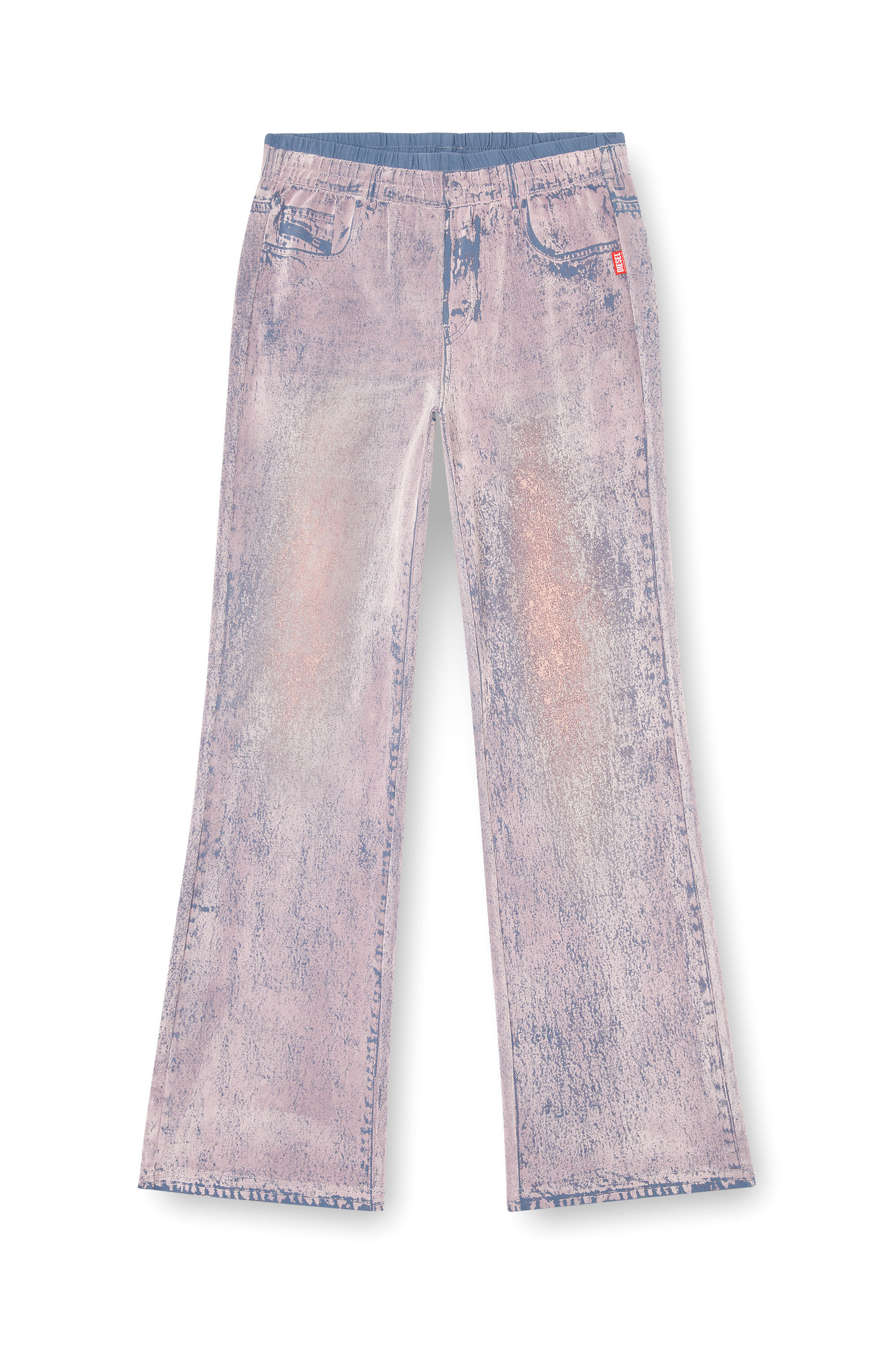 Diesel - P-NERV, Damen Weit geschnittene Sweathose mit Bleich-Behandlung in Lila - 2