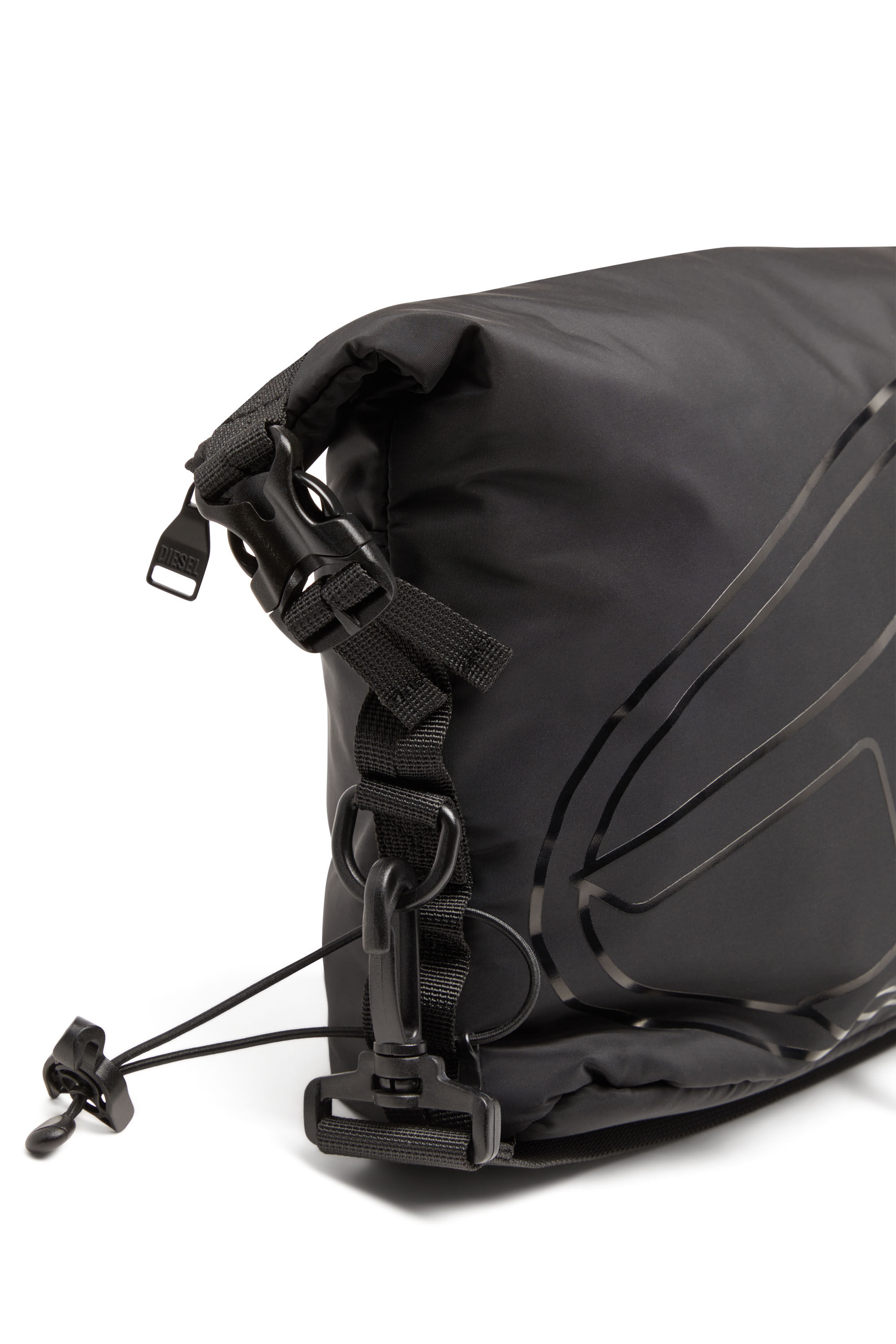 Men's Drape-Nylon crossbody bag with Oval D print | Black