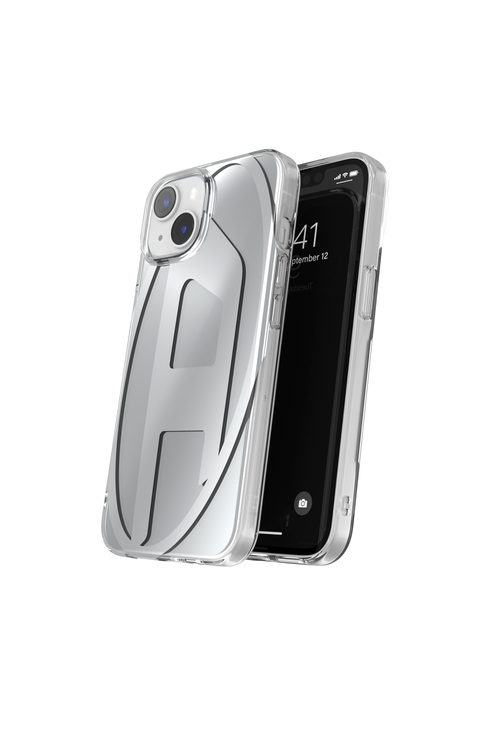 Diesel - 54094 MOULDED CASE, Unisex Case Oval D iPhone 13/iPhone 14 in Silber - 3