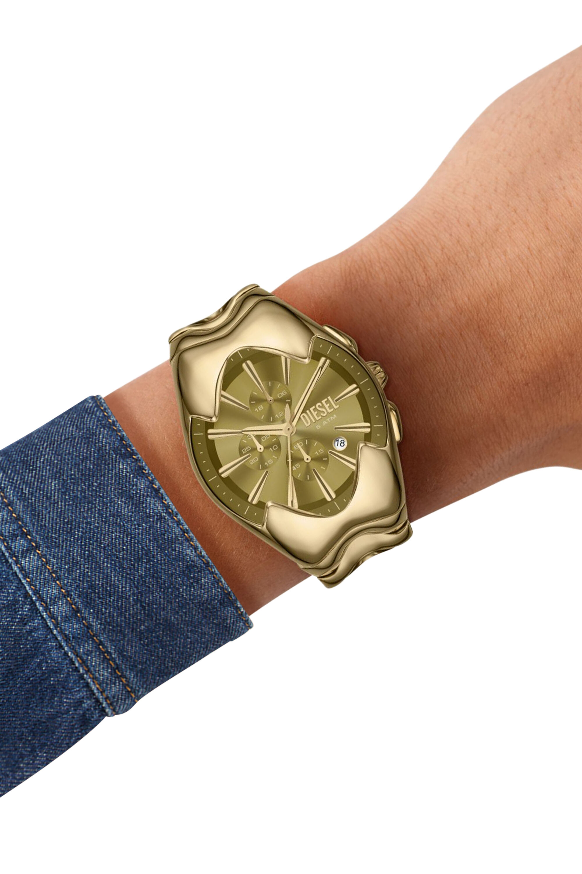Diesel - DZ4681, Herren Diesel Mercurial Chronograph Gold-Tone Stainless Steel Watch in Gold - 4