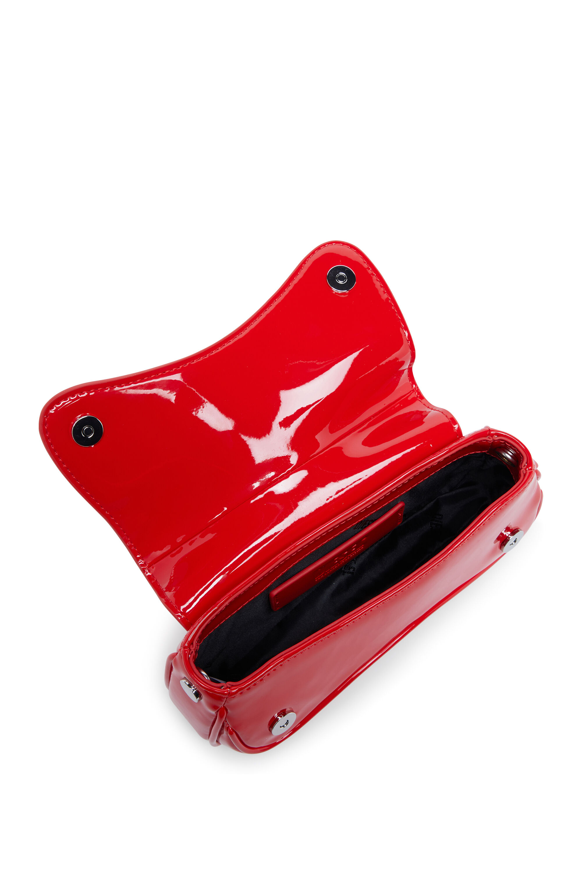 Diesel - PLAY CROSSBODY XS, Damen Play-Kleine Umh&auml;ngetasche aus gl&auml;nzend in Rot - 4