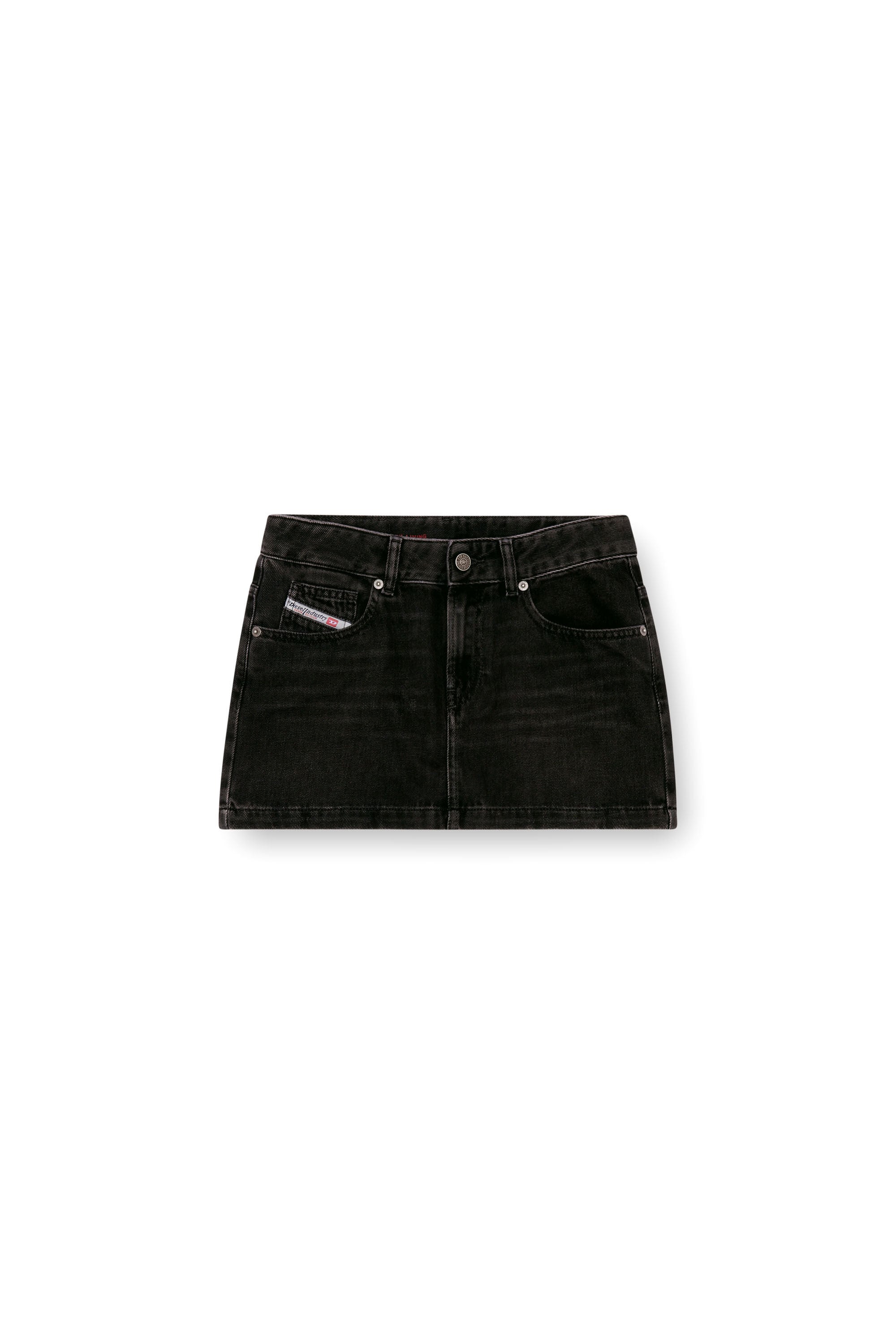 Diesel - DE-RON, Damen Minirock aus Denim in cleaner Waschung in Schwarz - 2