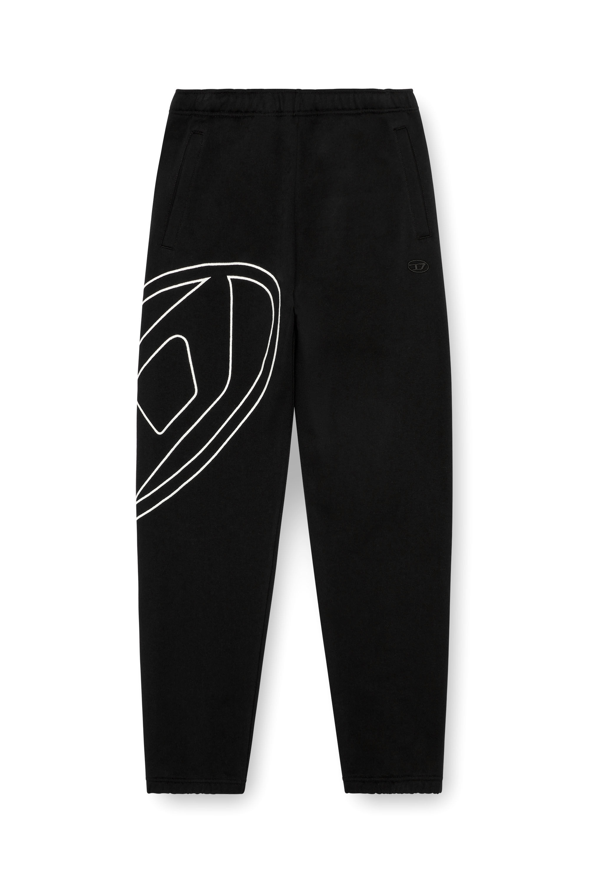 Diesel - P-MARKY-MEGOVAL-D, Herren Trackhose mit großem Oval D in Schwarz - 2