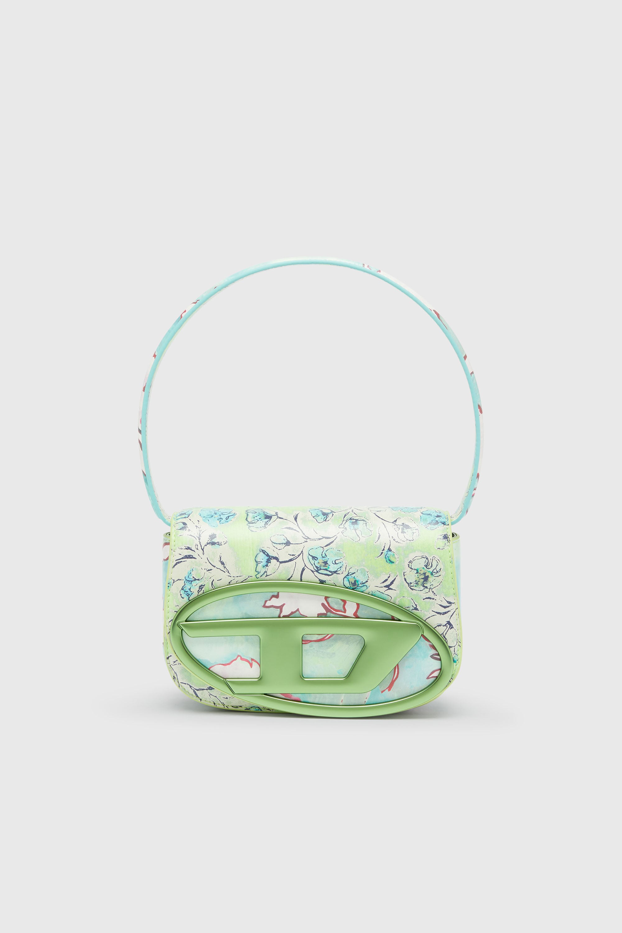 Diesel - 1DR, Damen 1DR-Ikonische Schultertasche mit Blumenmuster in Gr&uuml;n - 2
