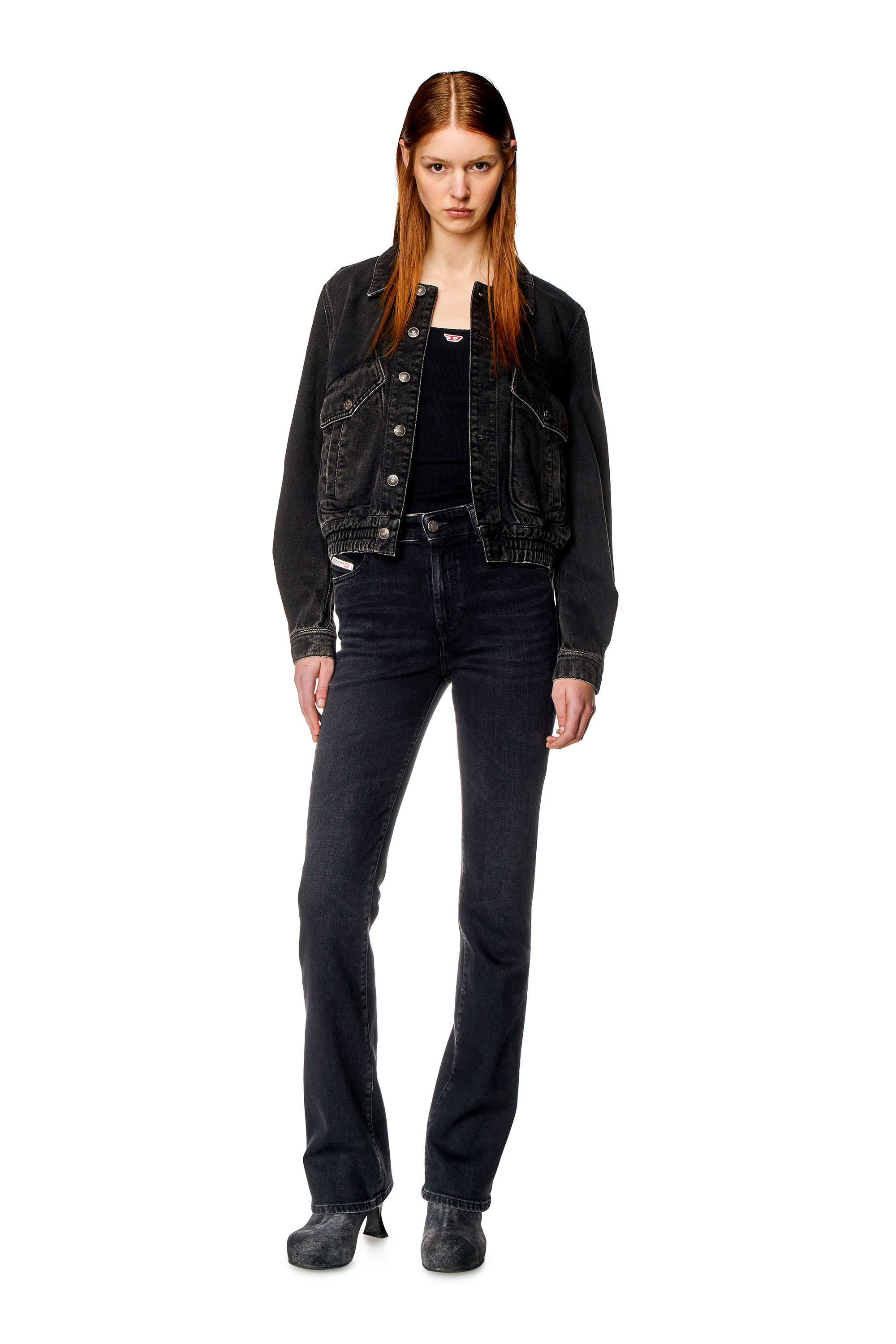 Diesel - DE-TRACY BOMBER JACKET, Schwarz/Dunkelgrau - Image 1