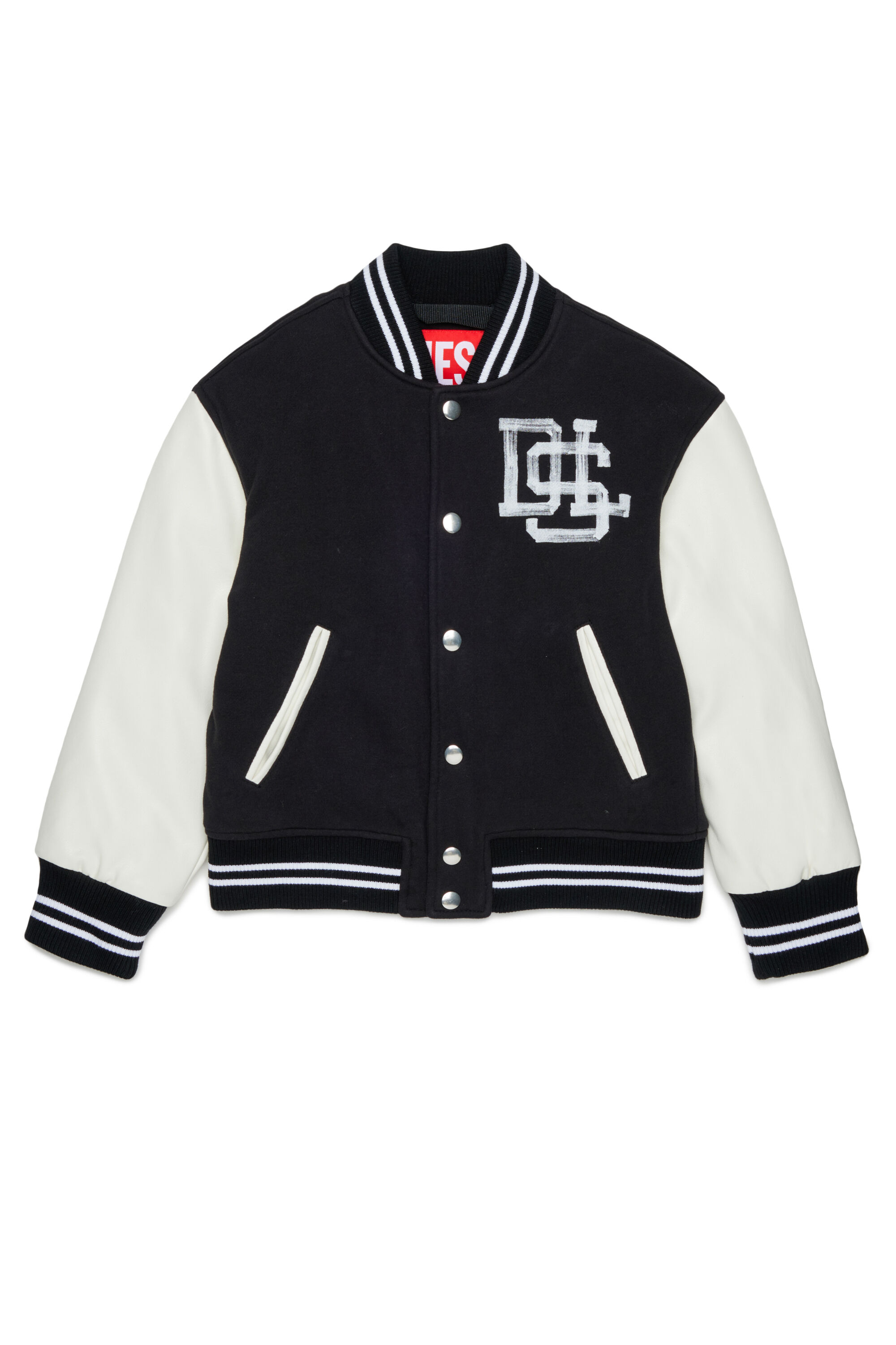 Diesel - JBAND, Herren Colour-block Varsity-Jacke in Schwarz - 1