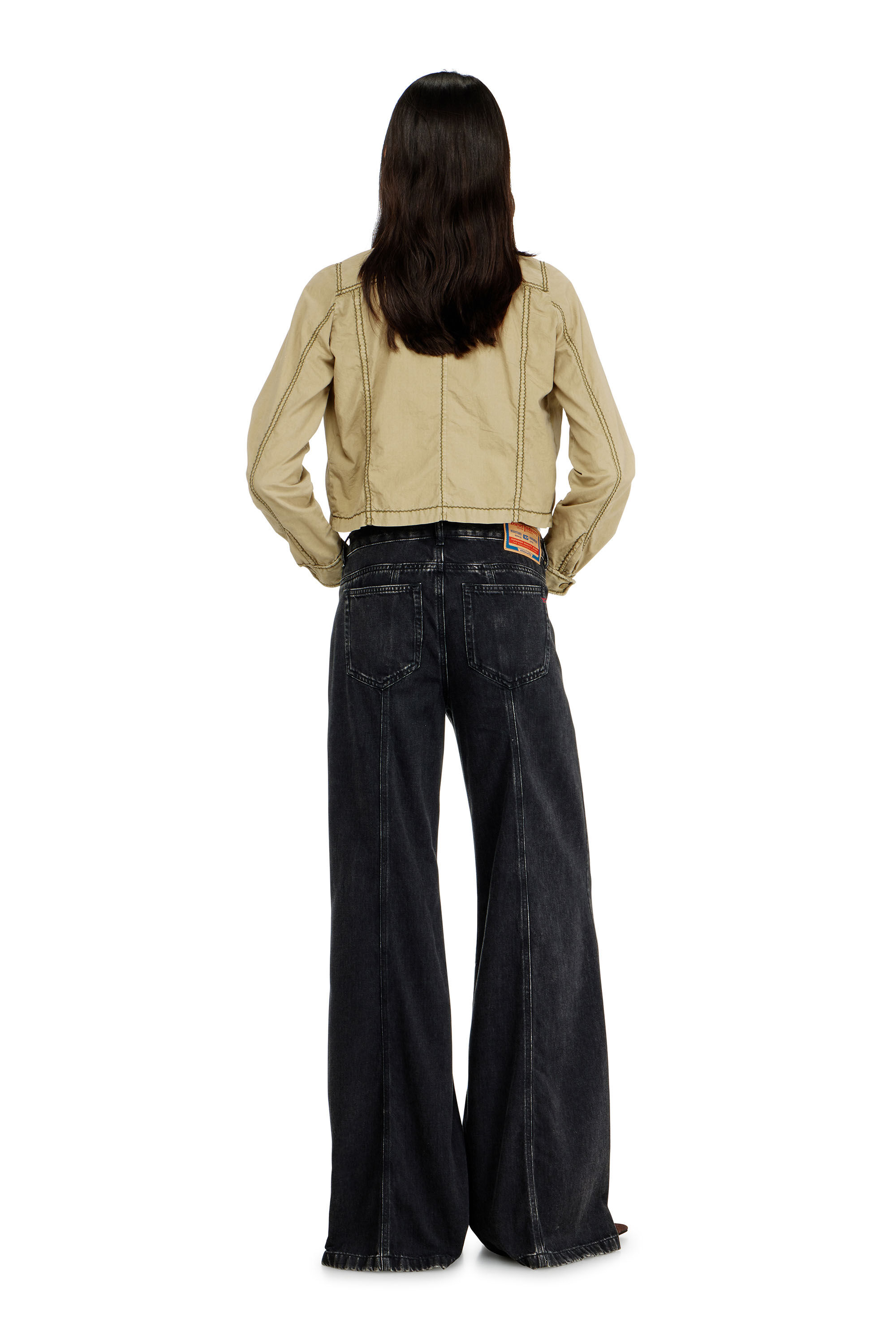 Diesel - Damen Flare Jeans D-Akii 068HN, Schwarz/Dunkelgrau - 3