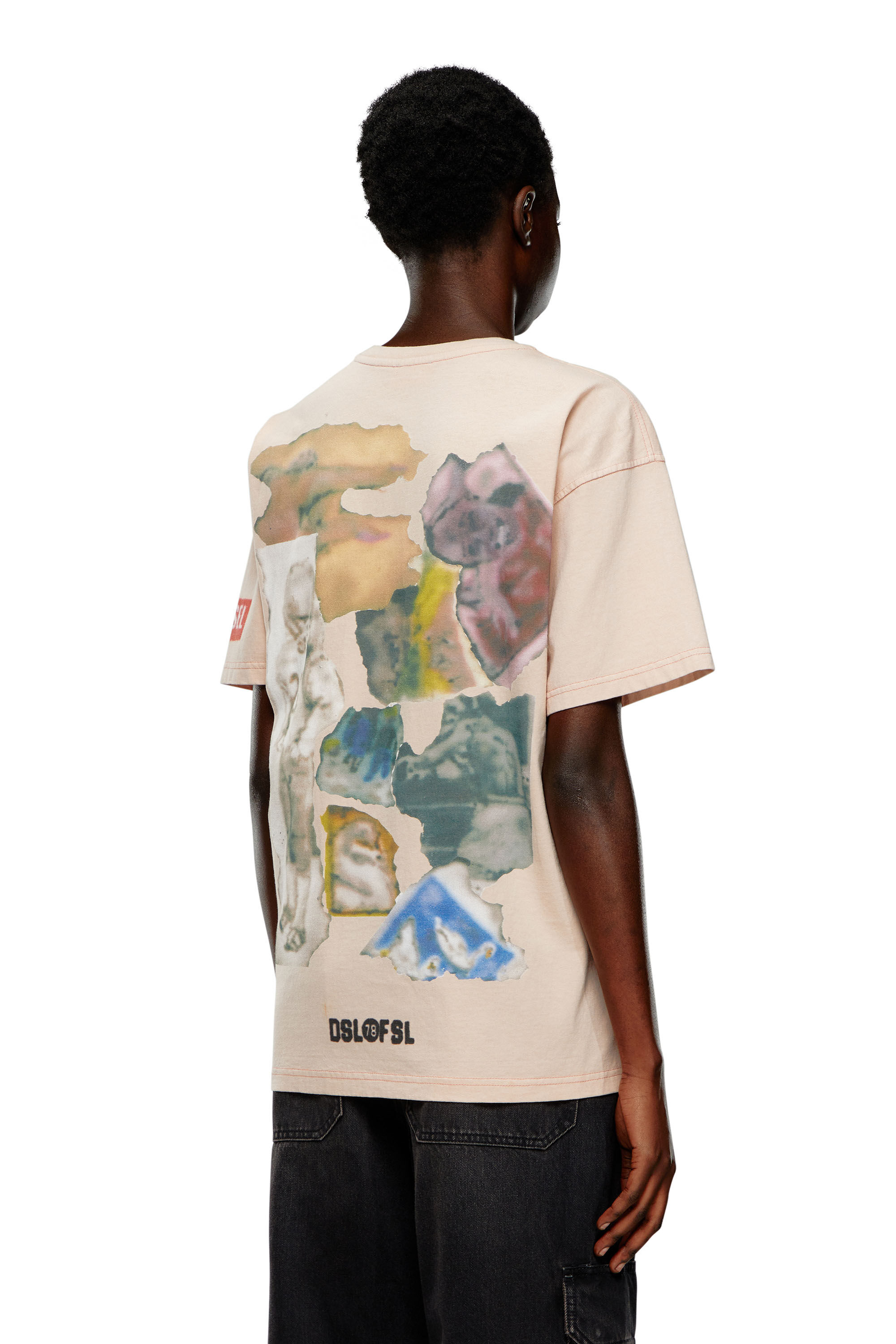 Diesel - T-BUXT-N8, Damen T-Shirt mit Airbrush-Body-Prints in Gesichtspuder - 3