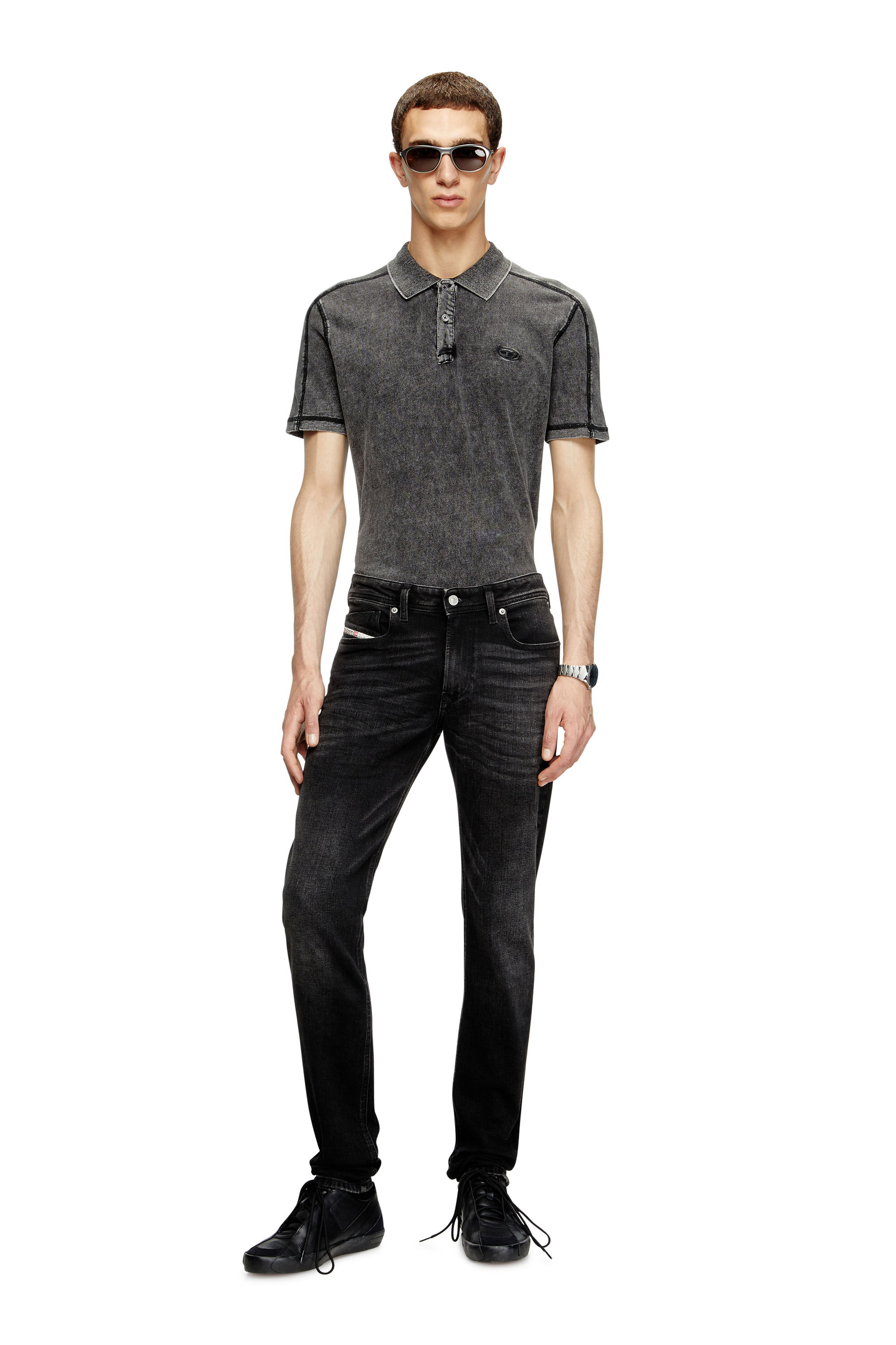 Diesel - Herren Skinny Jeans 1979 Sleenker 0GRDA, Schwarz/Dunkelgrau - 1
