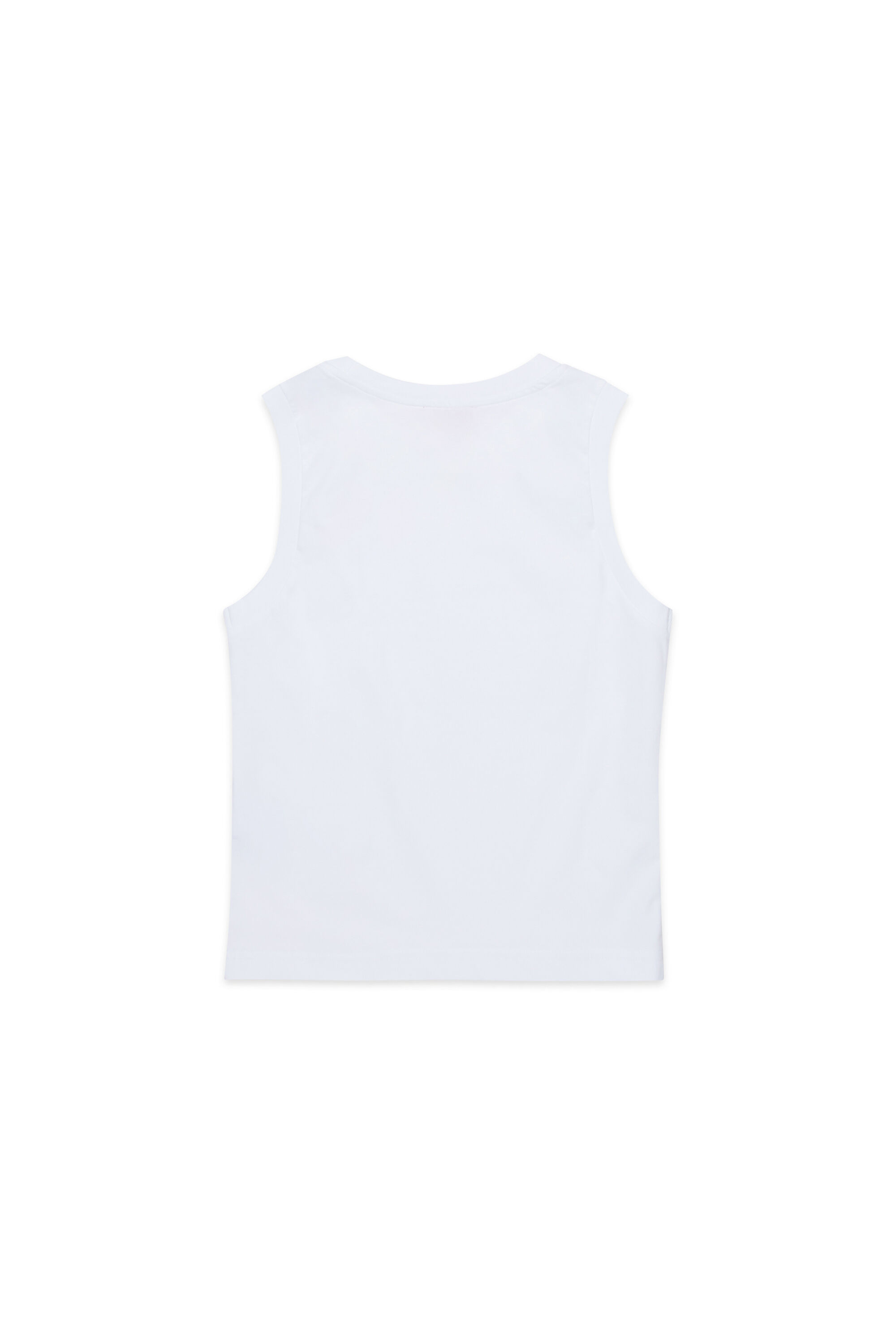 Diesel - MTDENP, Herren Tanktop mit neonfarbenem Palmen-Logo in Weiß - 2