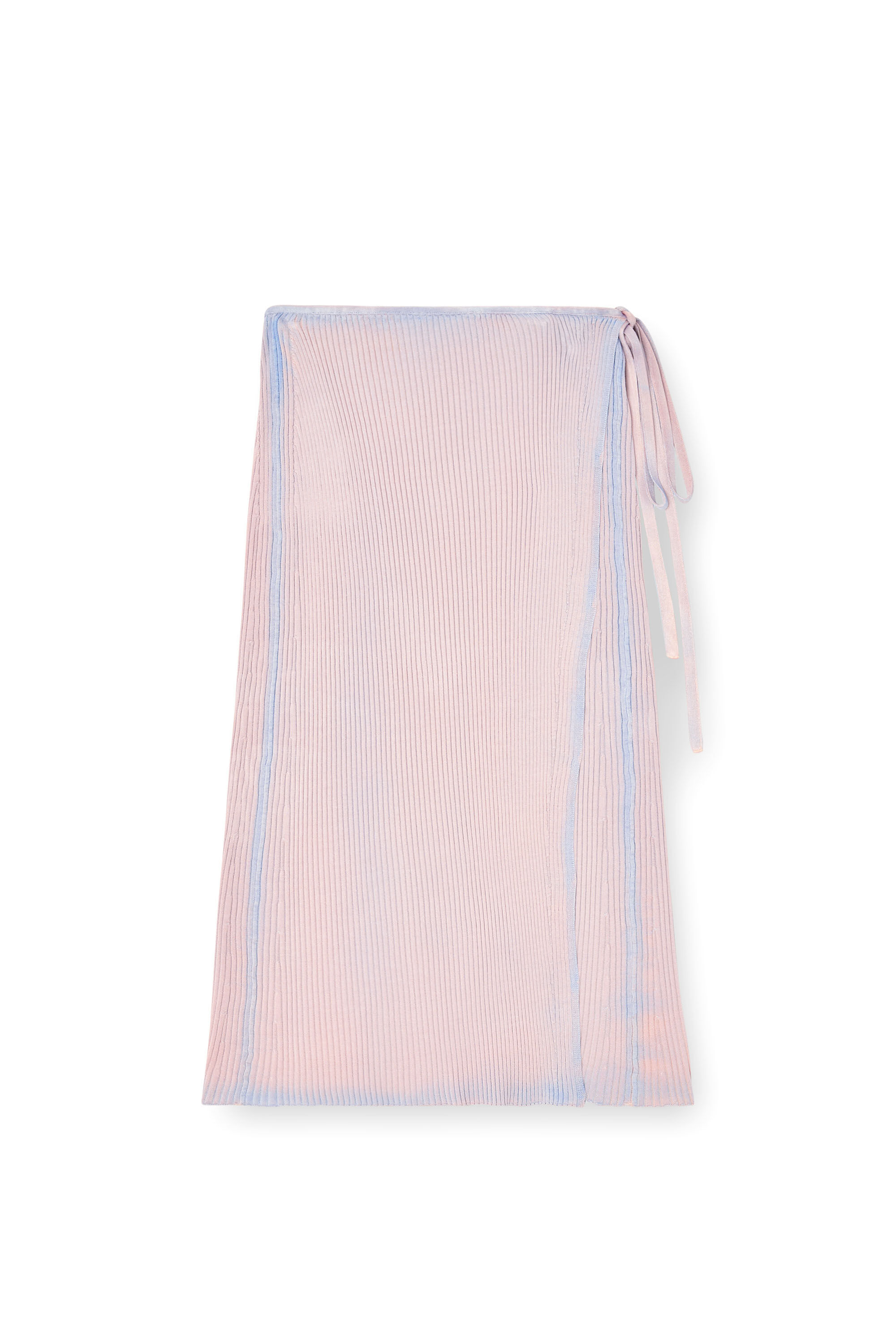 Diesel - M-VIGO, Damen Wickelrock aus zweifarbigem Rippstrick in Rosa - 2