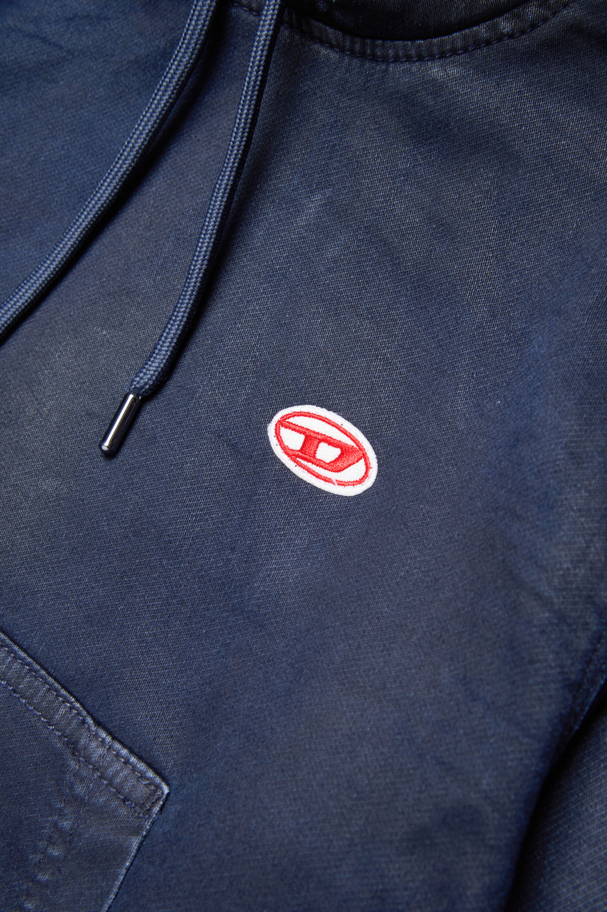 Diesel - SUM-RIB-NE-OVER JJJ, Unisex JoggJeans hoodie with coated effect in Blue - Image 4