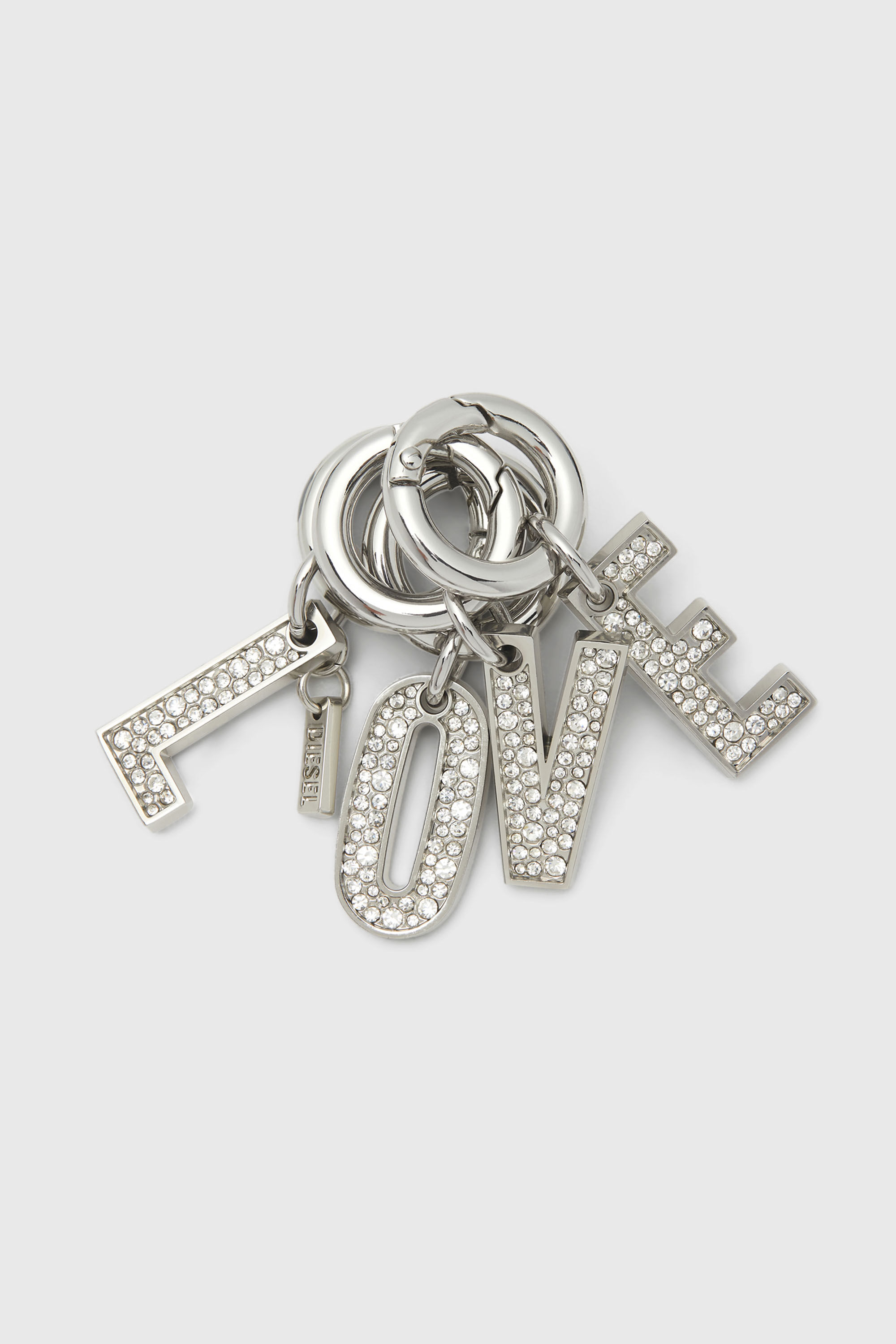 Diesel - CHARM-LOVE, Woman's Charms with LOVE lettering in Silver - 1