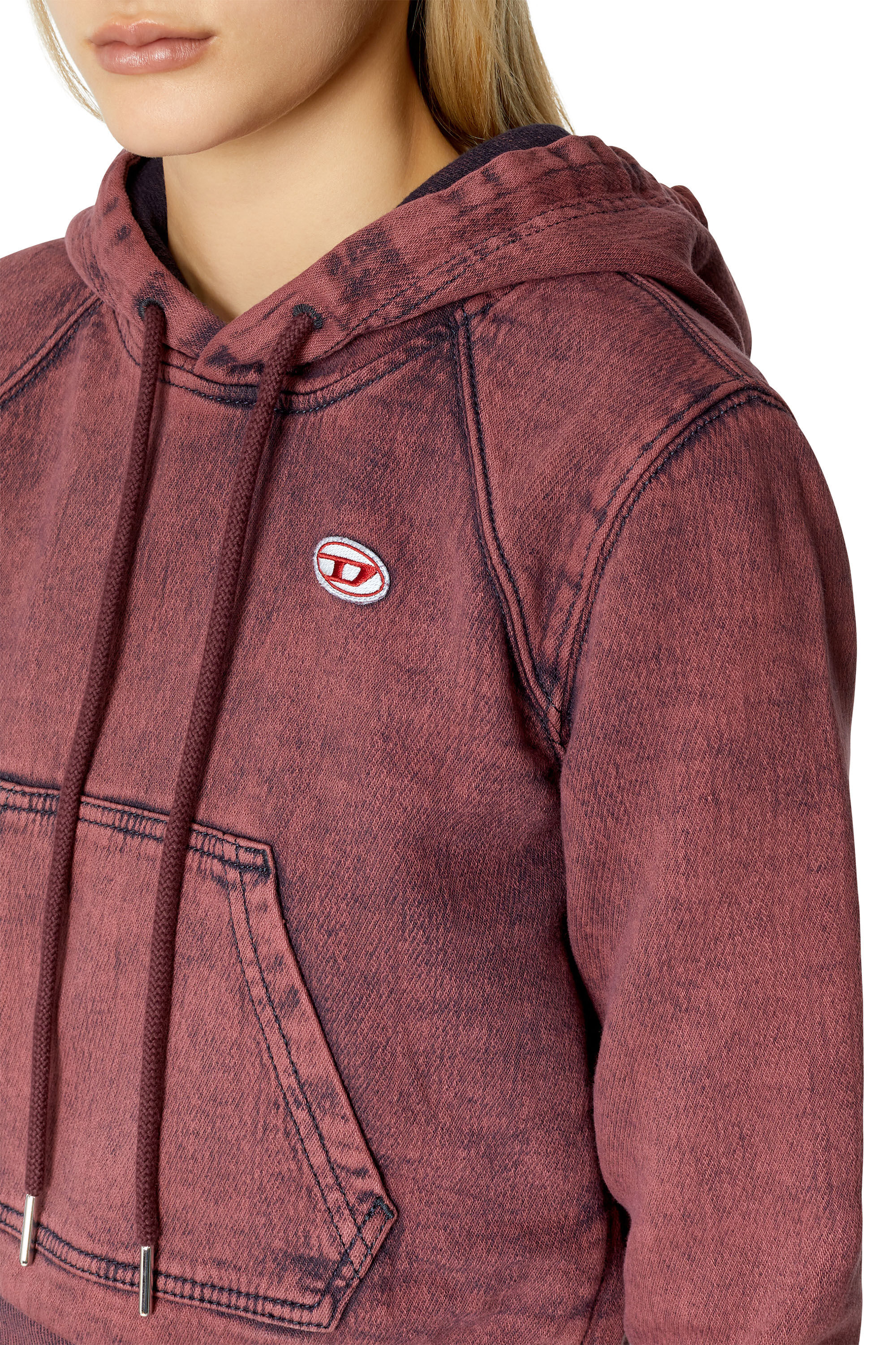 Diesel - D-ANGY TRACK DENIM HOODIE,  - Image 6