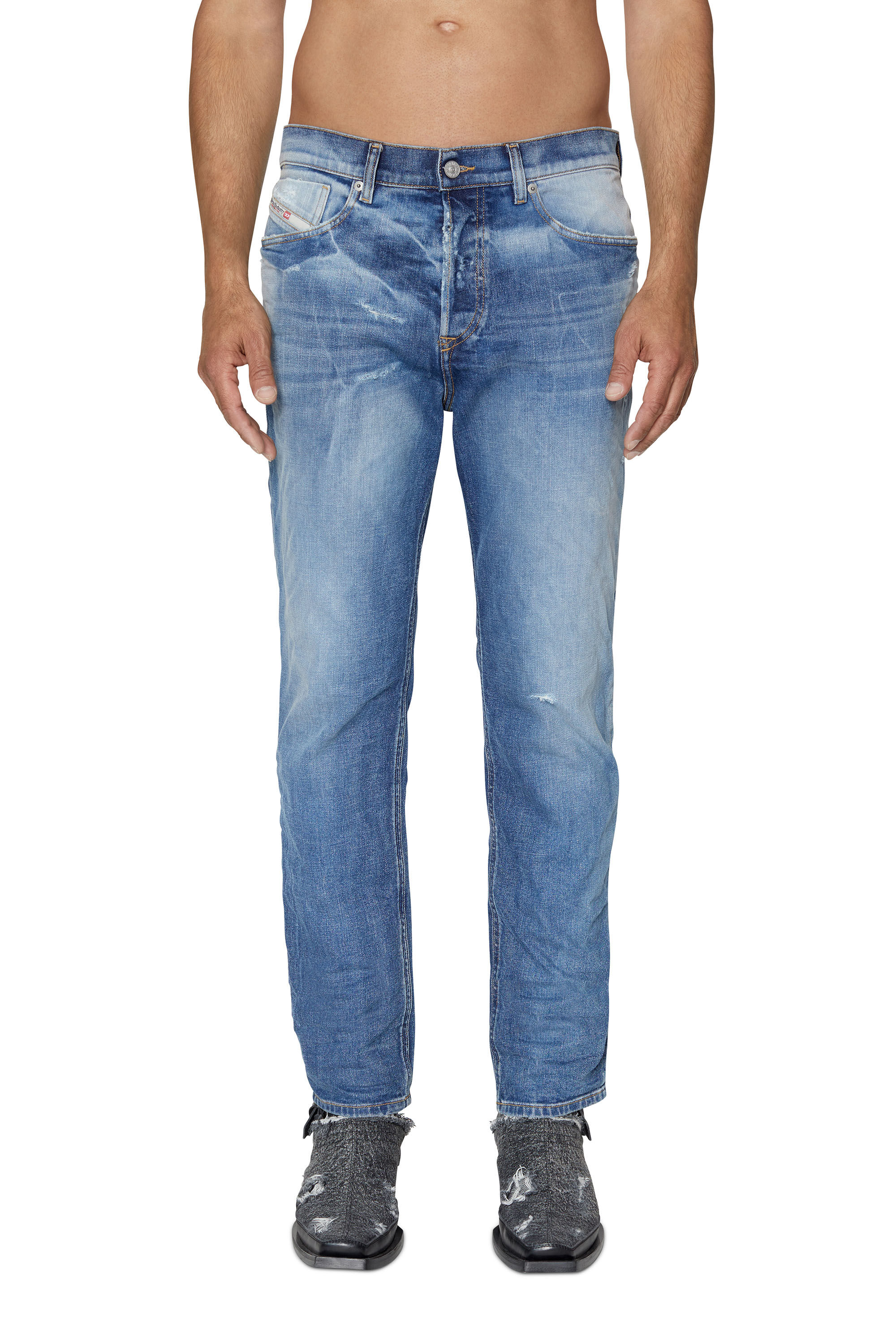 Diesel - 2005 D-FINING 09E16 Tapered Jeans, Mittelblau - Image 3