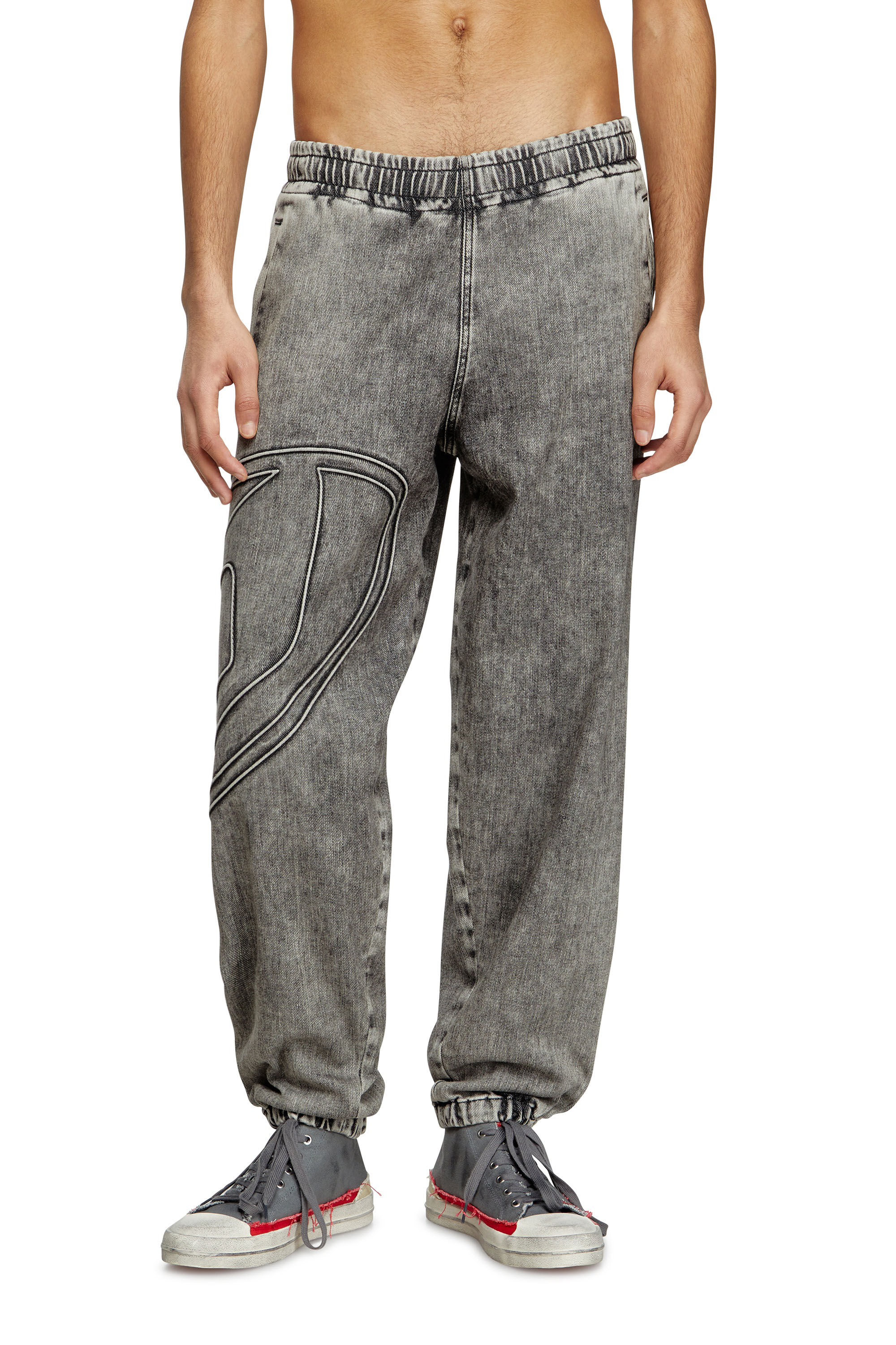 Diesel - Unisex Slim D-Pint Track Denim 0ABDA, Schwarz/Dunkelgrau - 3
