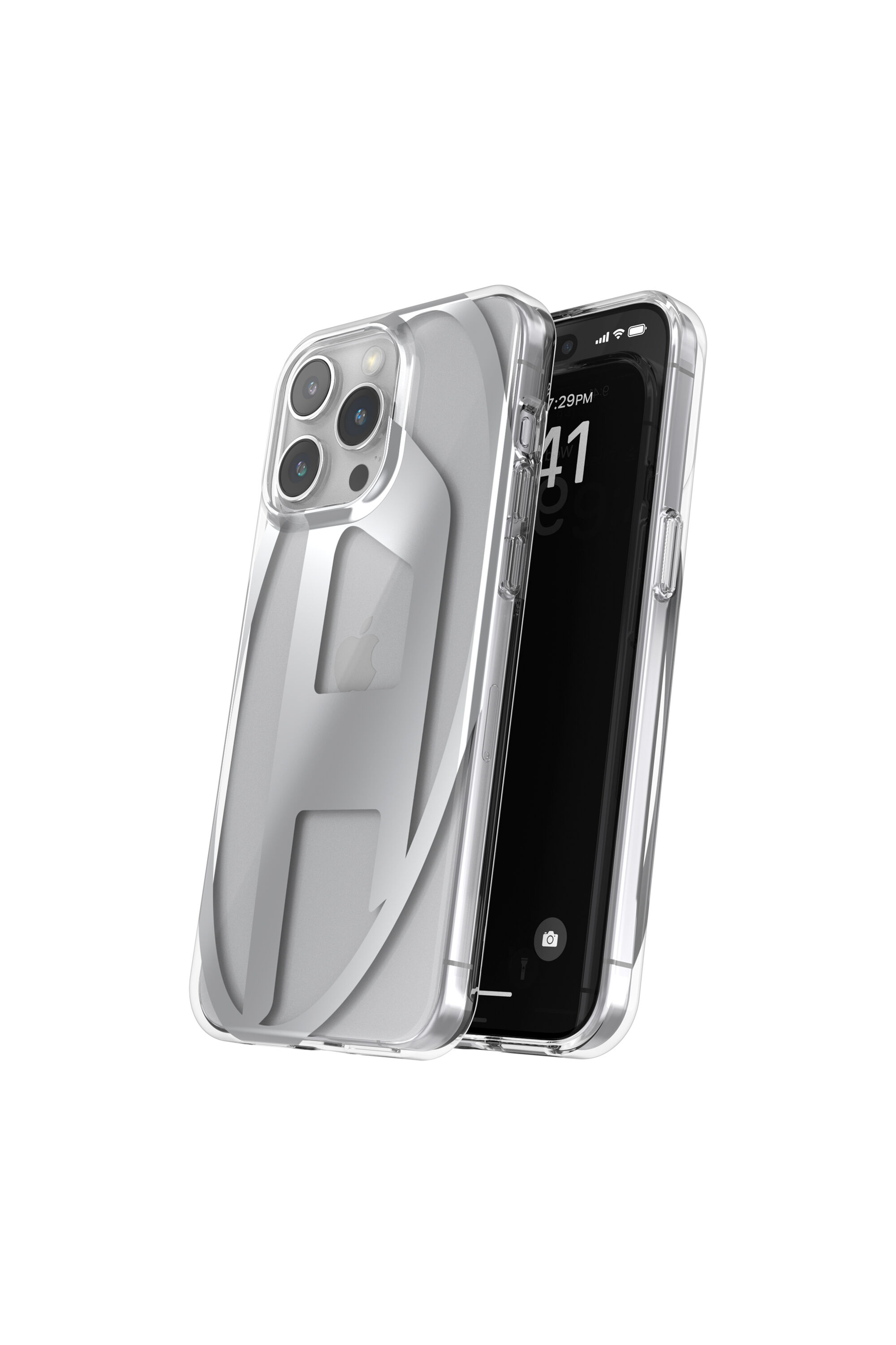 Diesel - 54204 MOULDED CASE, Unisex Handycase transparent D iP15 Pro Max in Silber - 3